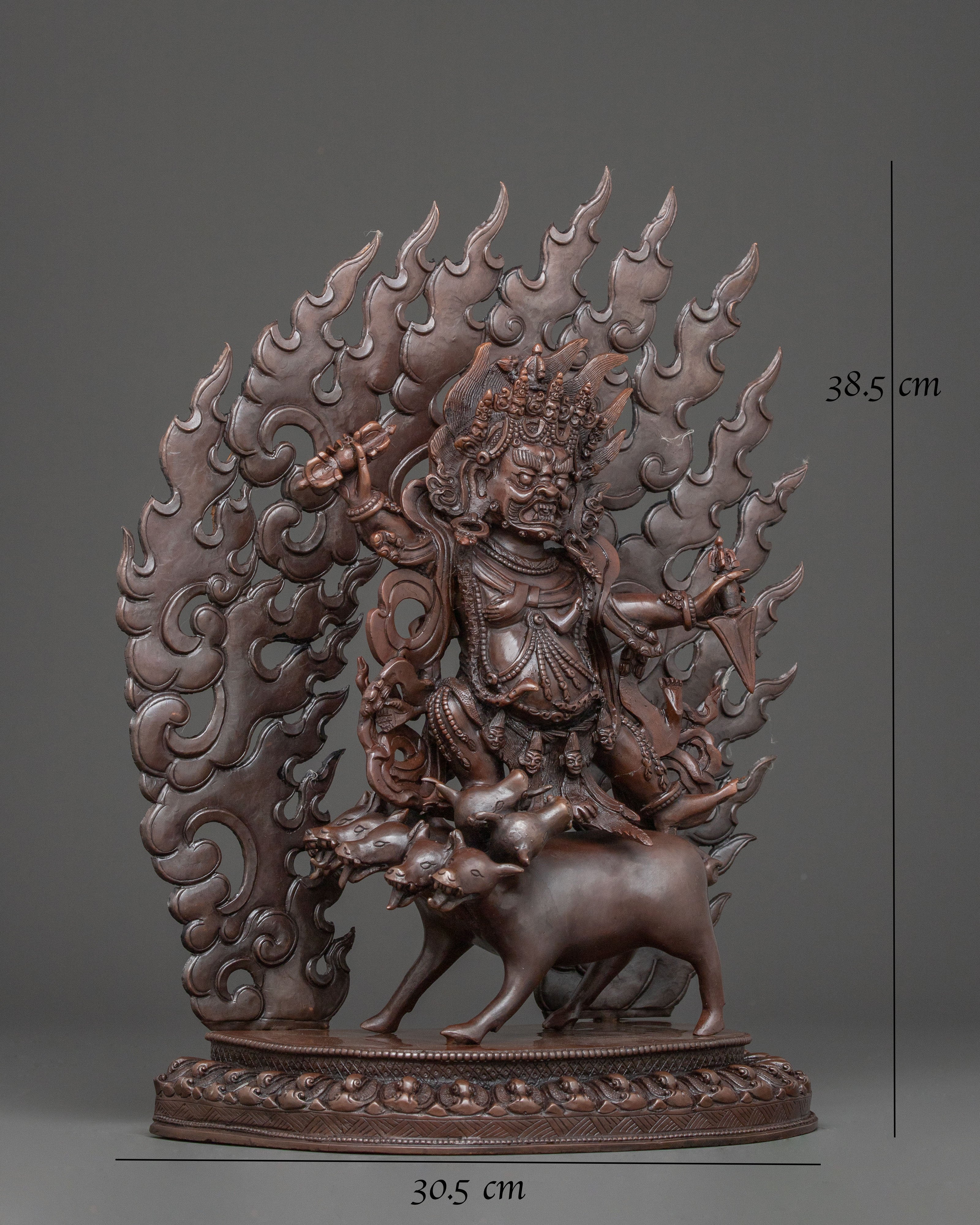Dorje Gotrab Oxidized Copper Statue | Spiritual Protector