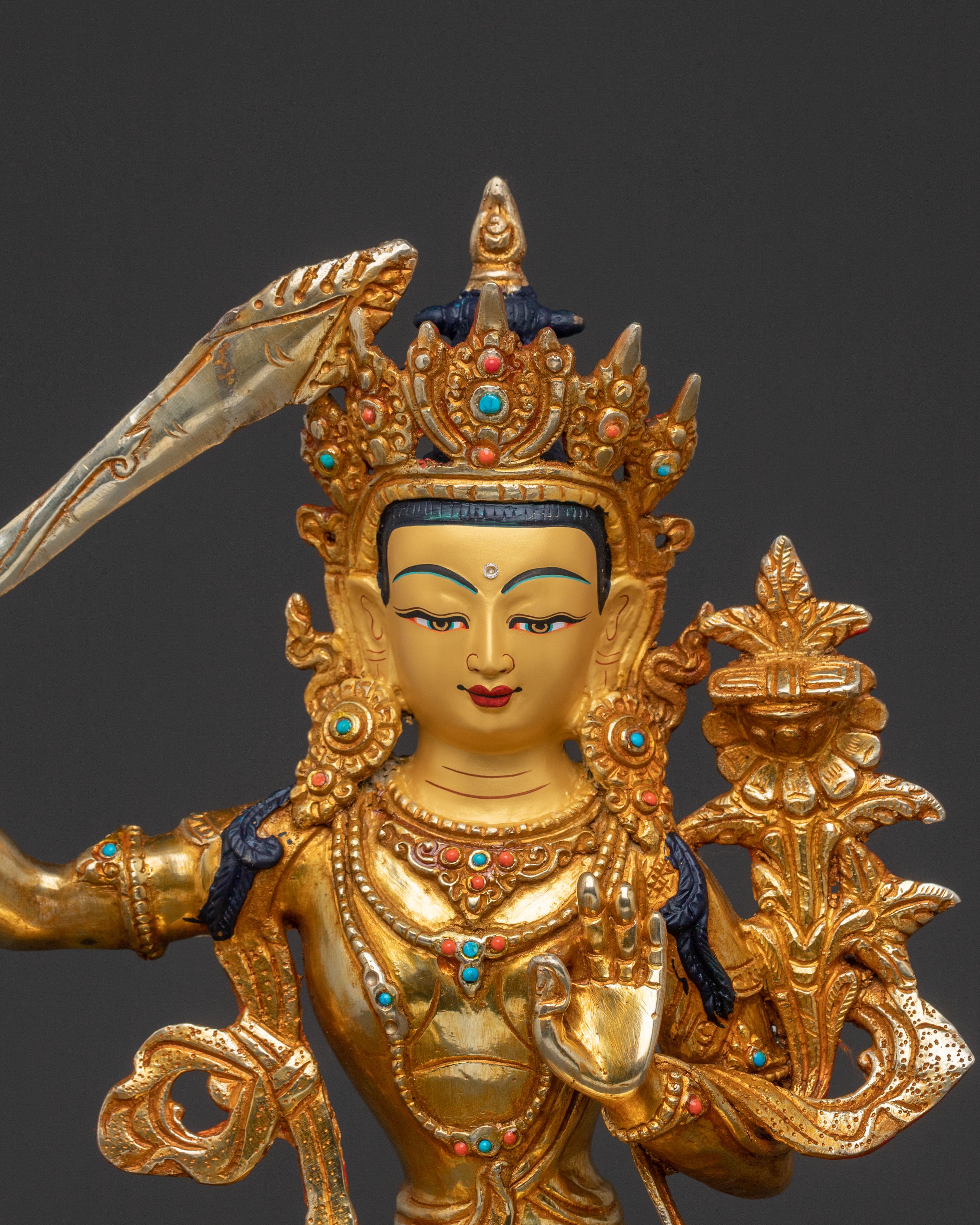 Manjushri Sculpture for Wisdom | Home Decor