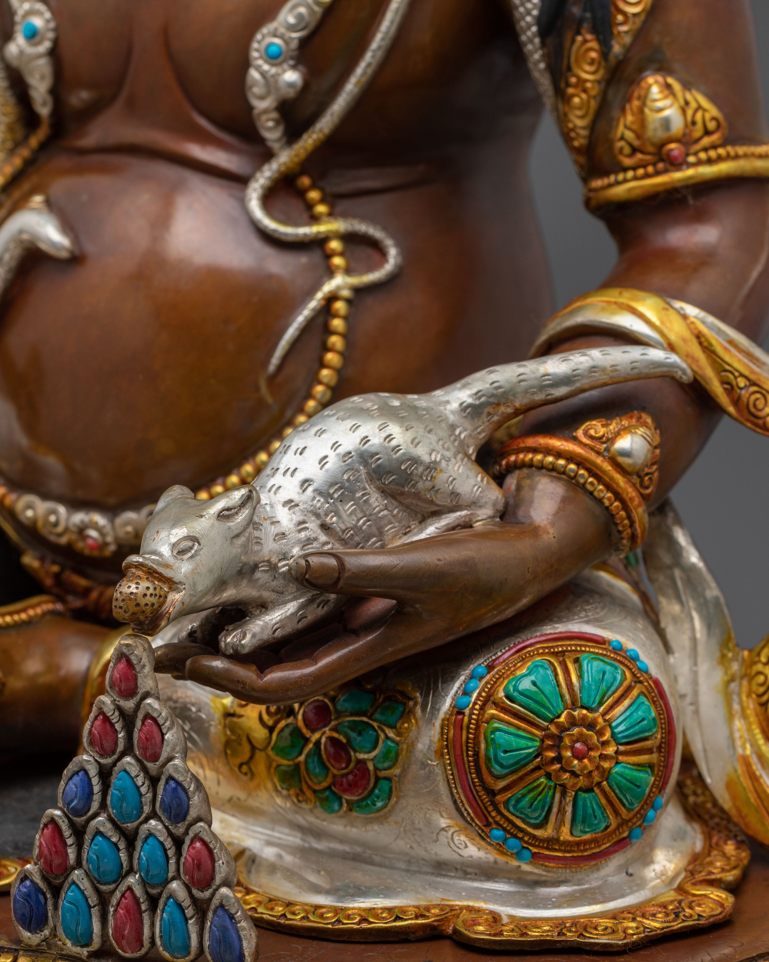 Traditional Dzambhala Wealth Deity Statue | Guardian of Prosperity