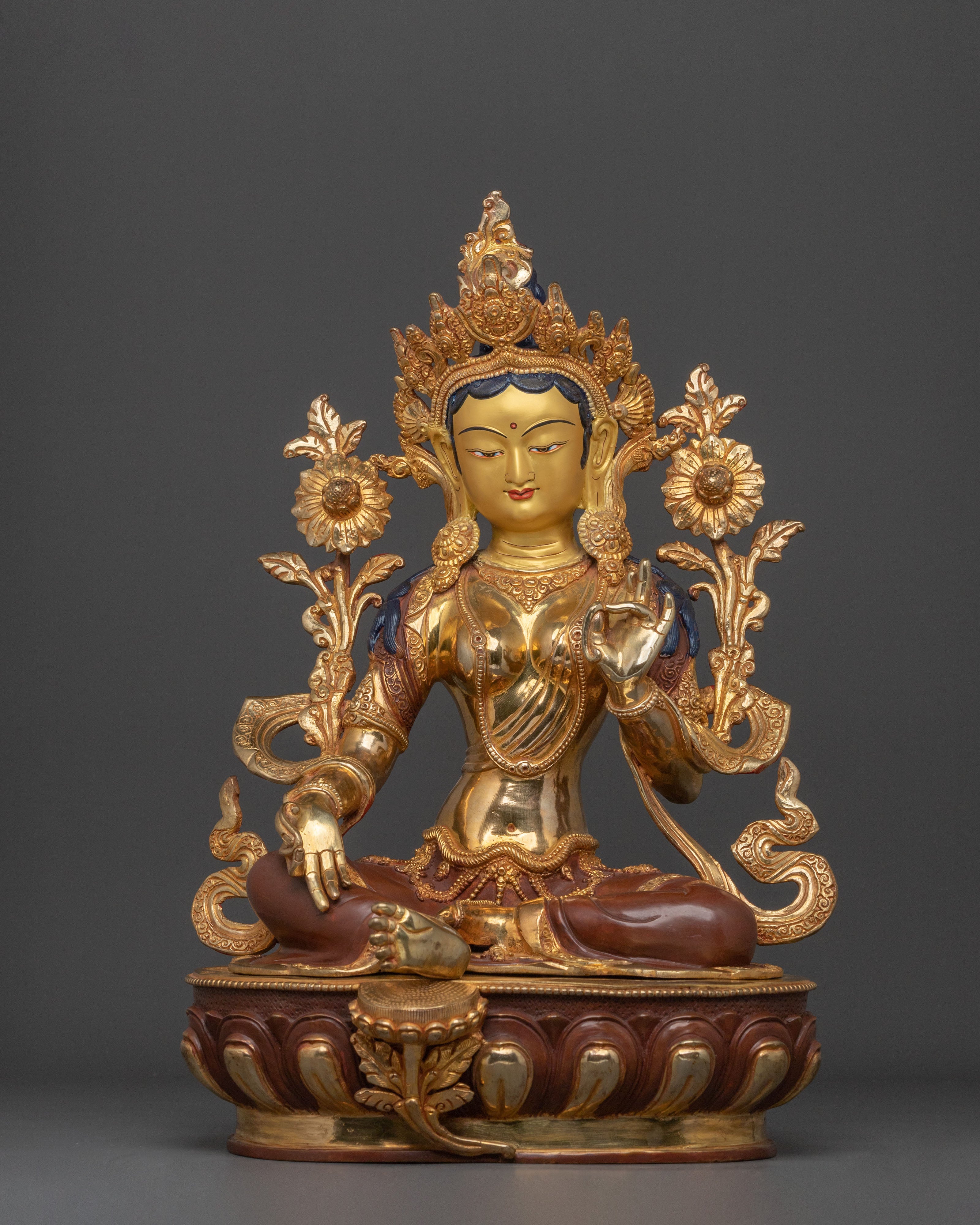 Green Tara Sacred Shrine Figure | Goddess of Compassion and Swift Protection