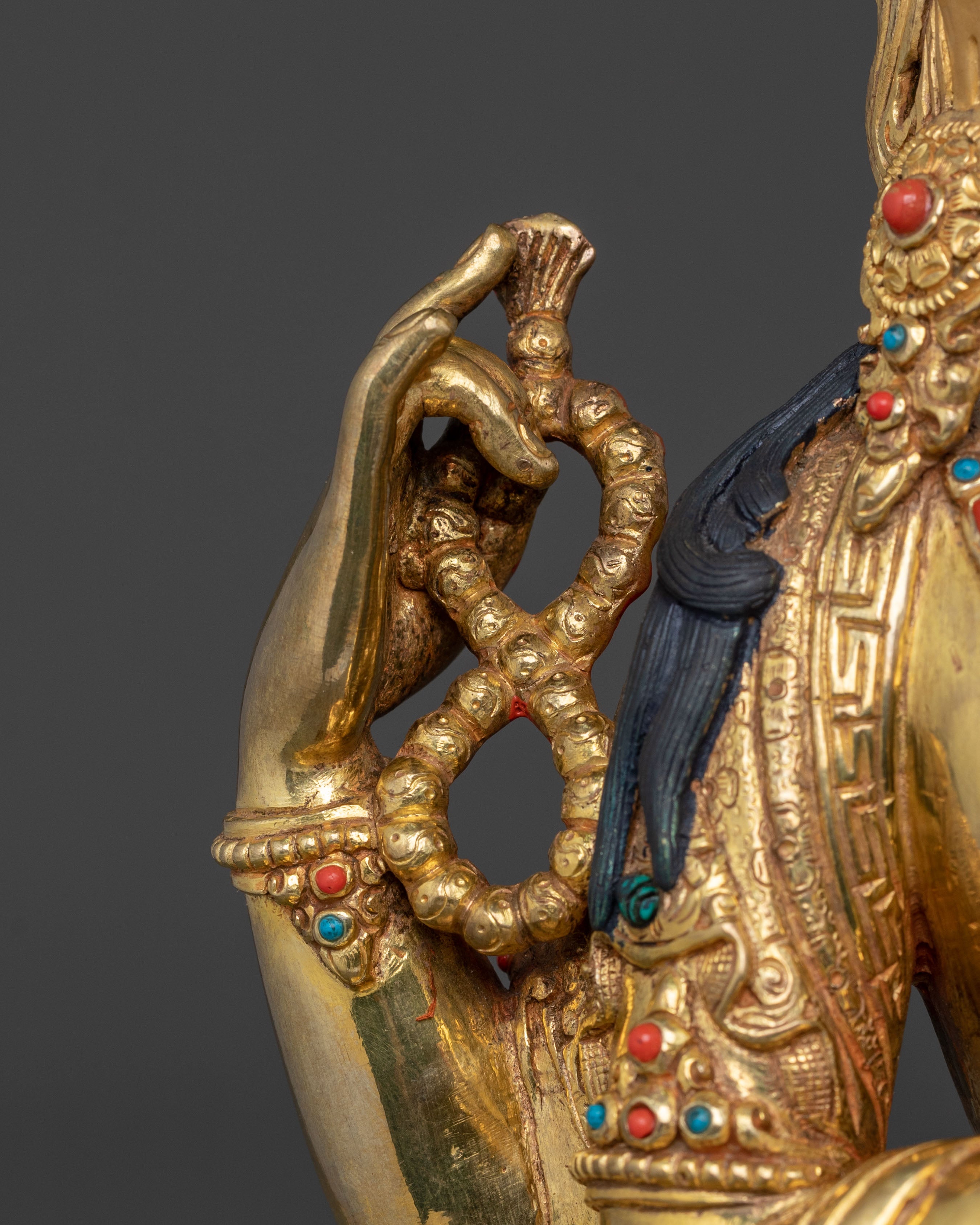 Chenrezig 24K Gold Gilded Statue | Home Decor