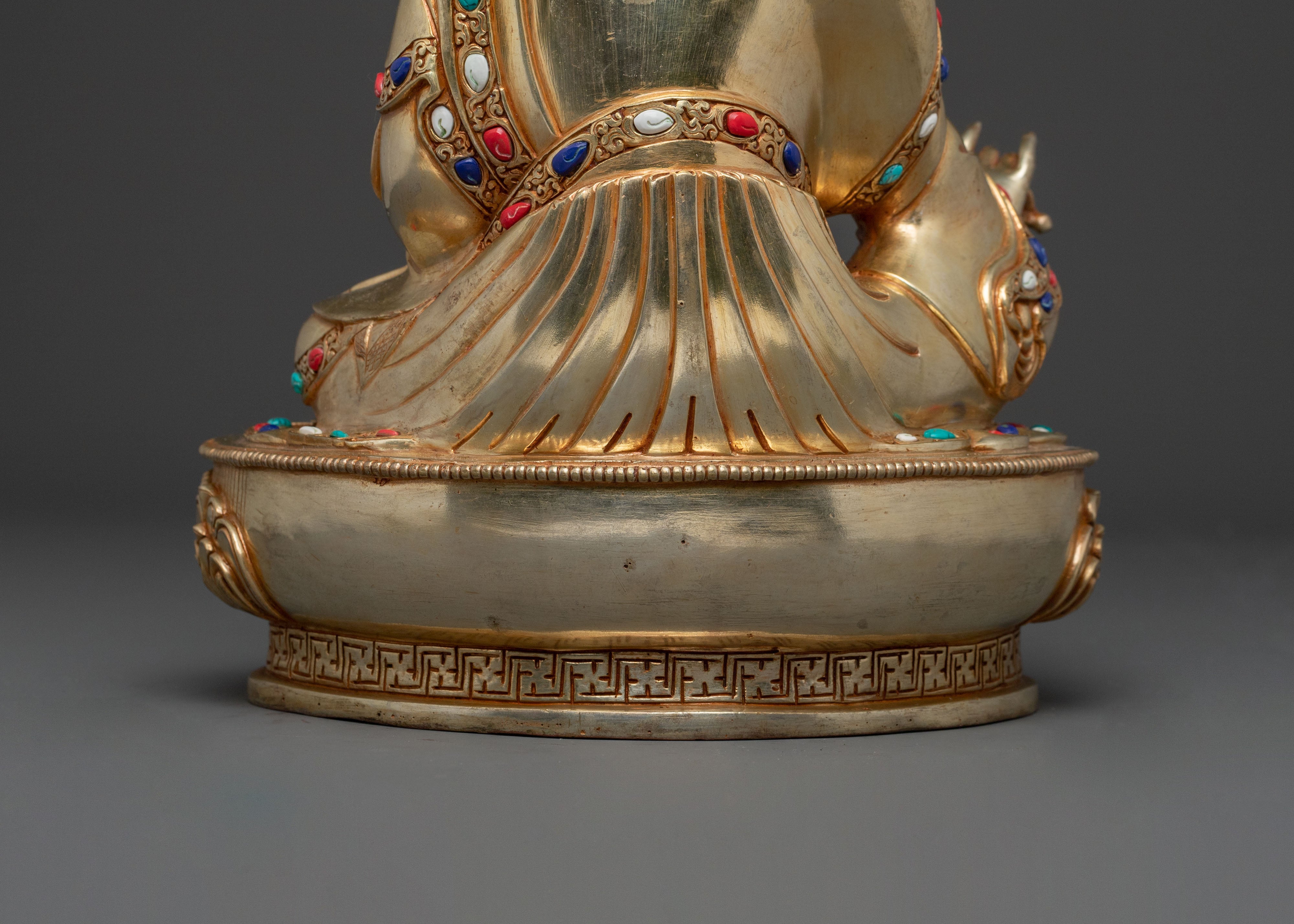 Guru Rinpoche Sacred Statue | 24K Gold Gilded Icon