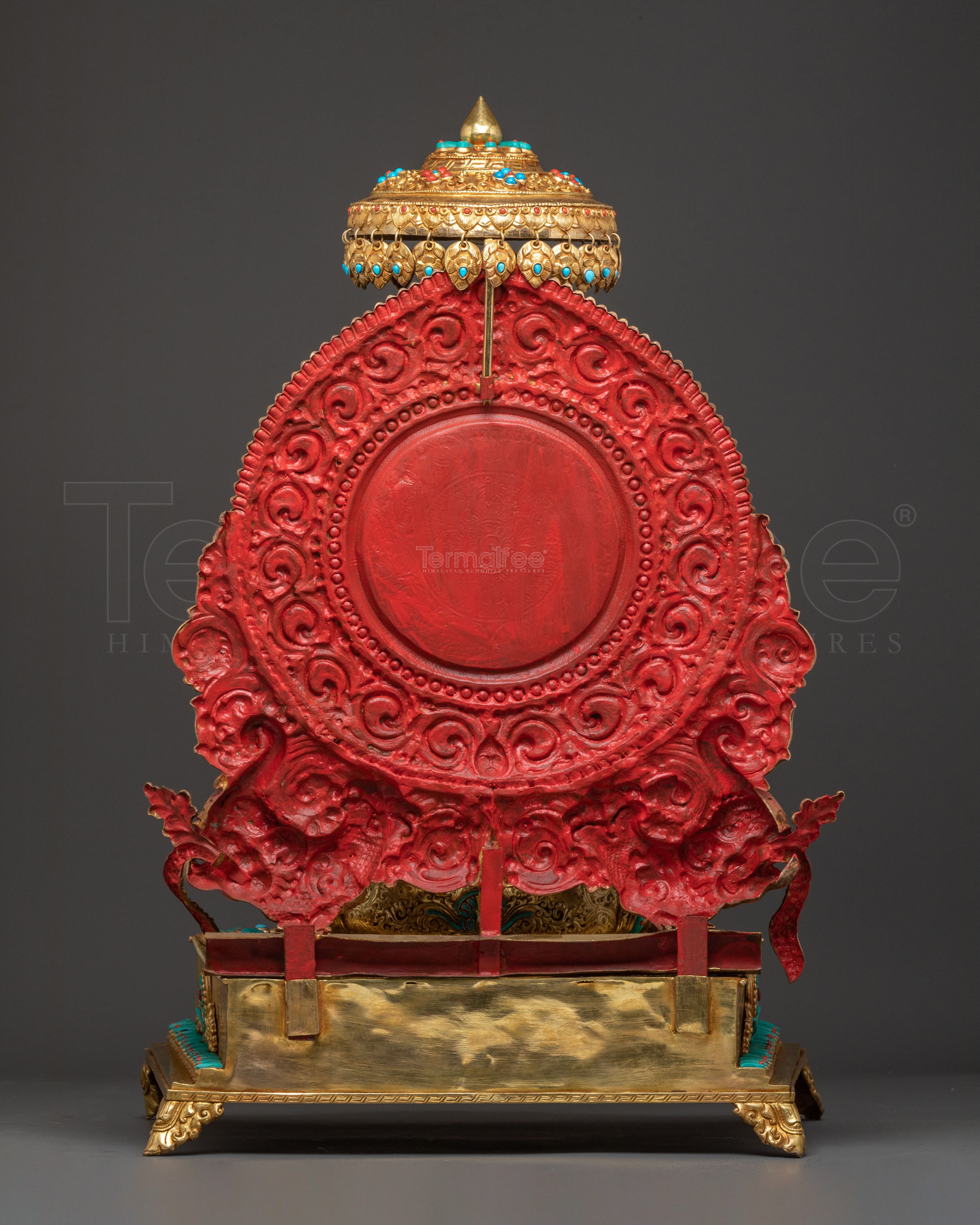 Crown Shakyamuni Buddha On Throne | Altar Decor