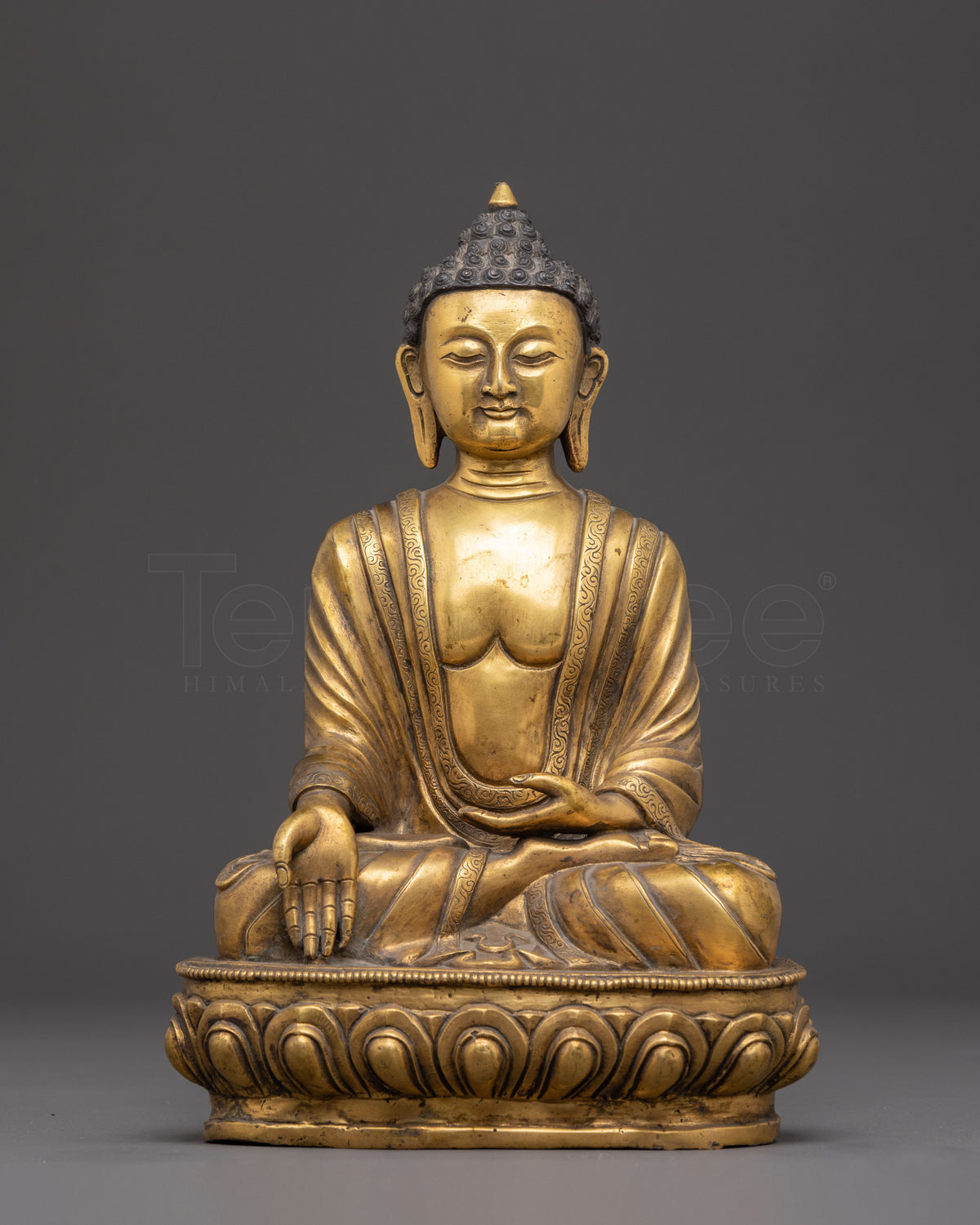 Copper Ratnasambhava Buddha Sculpture
