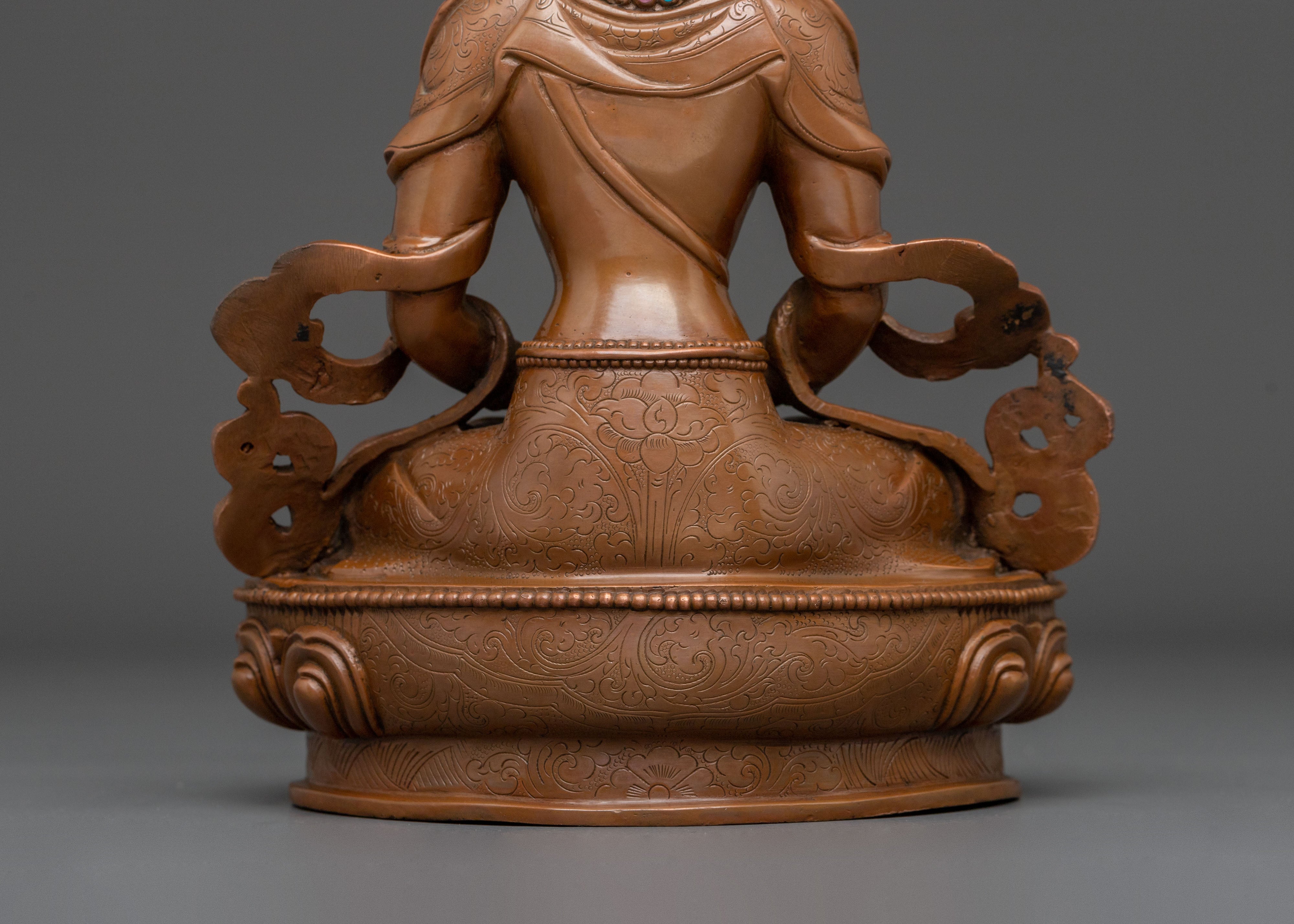 Amitayus Statue | Handcrafted Oxidized Copper Figurine
