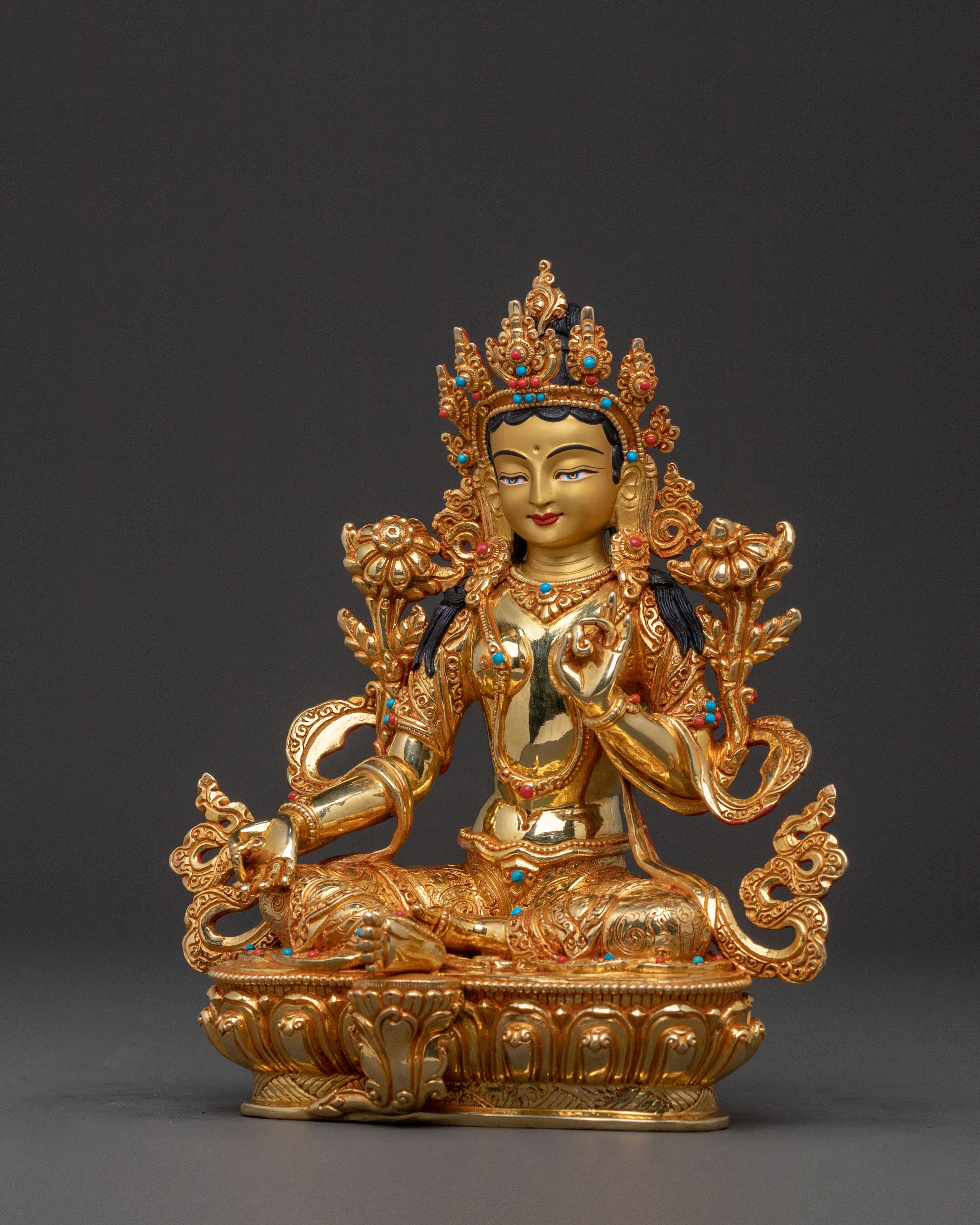 Mother Green Tara Spiritual Statue for Home Decor