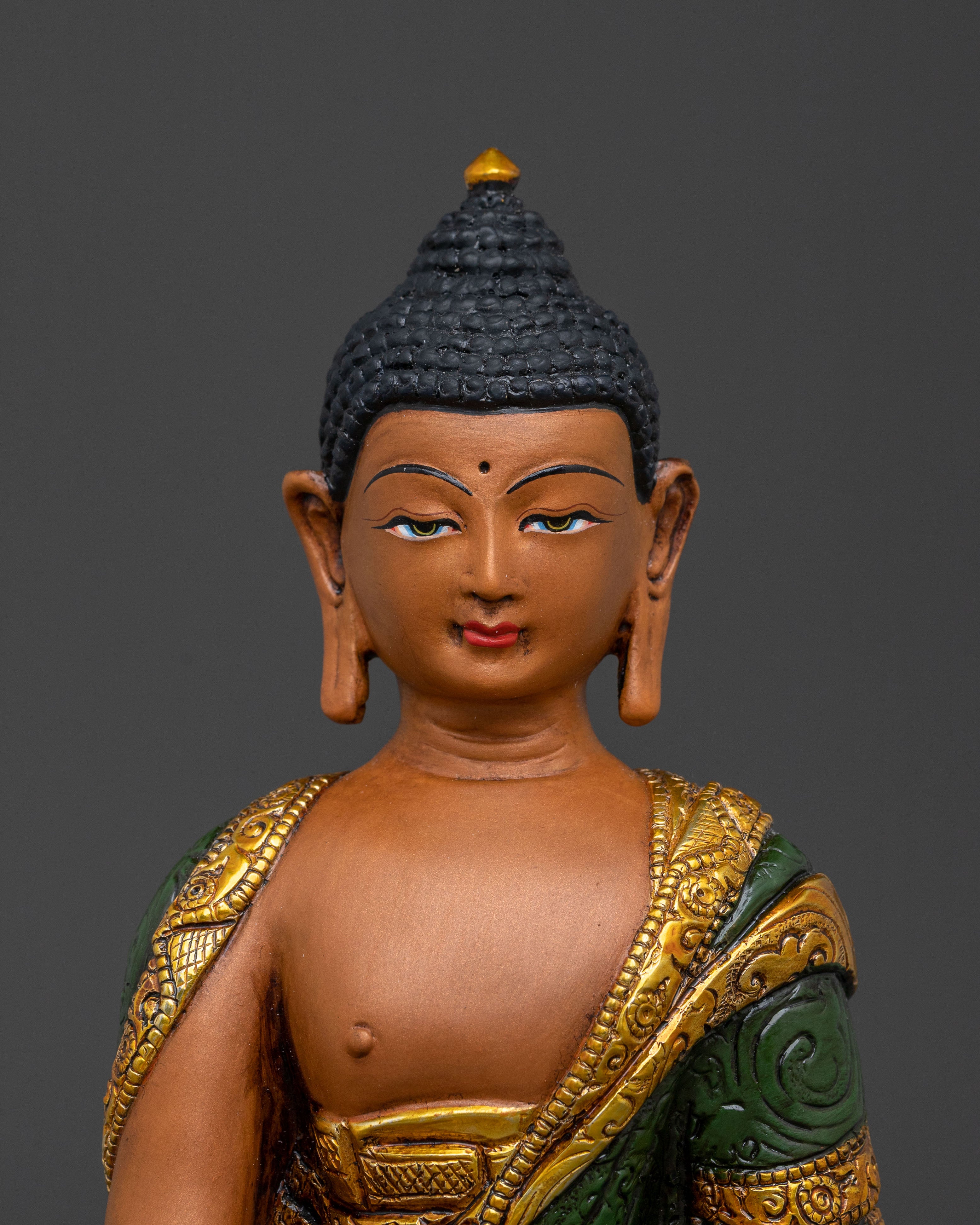 Shakyamuni Buddha Dharma Path Statue – Handcrafted Silver-Plated Serenity