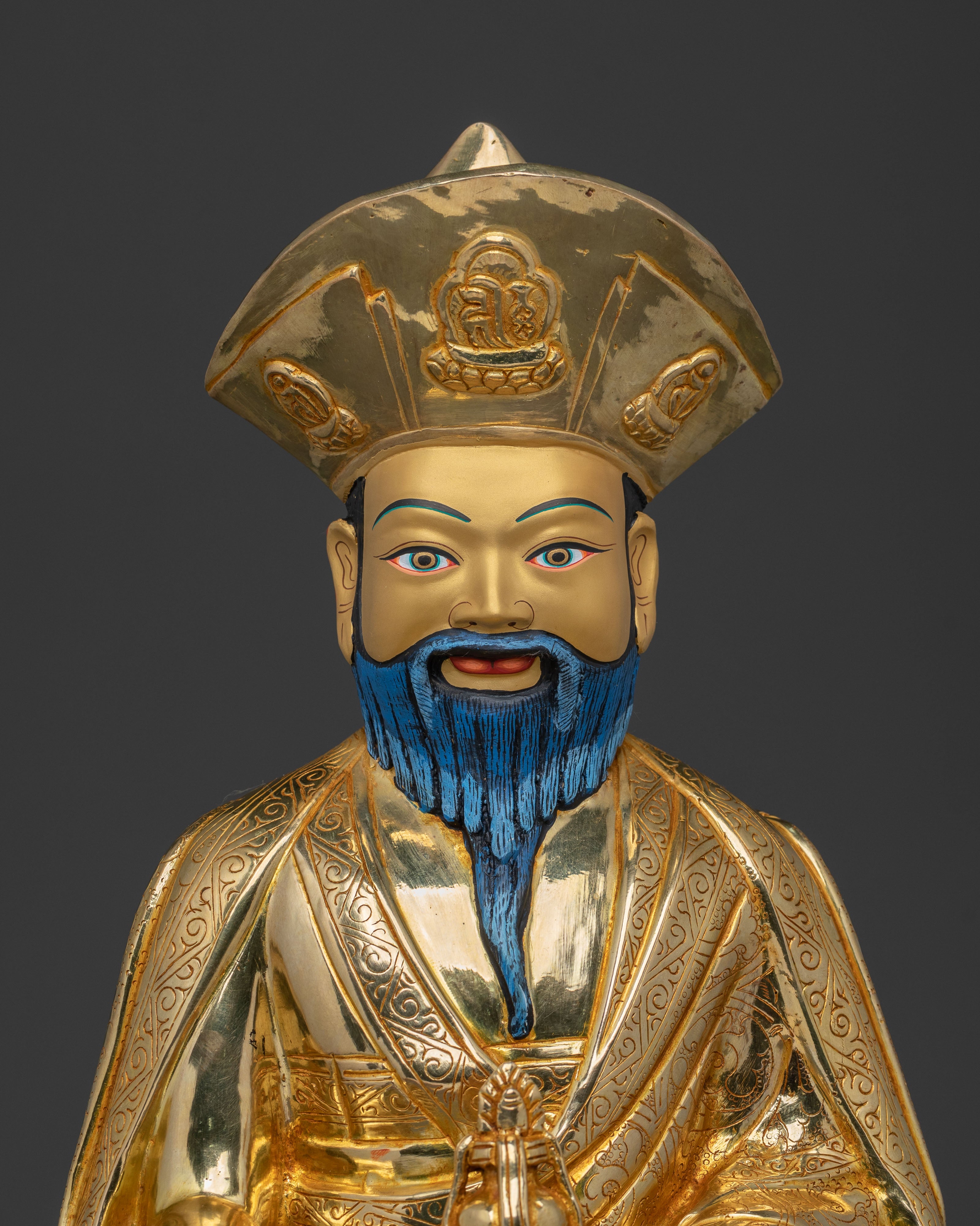 Guru Shapdum Protector Statue in 24K Gold