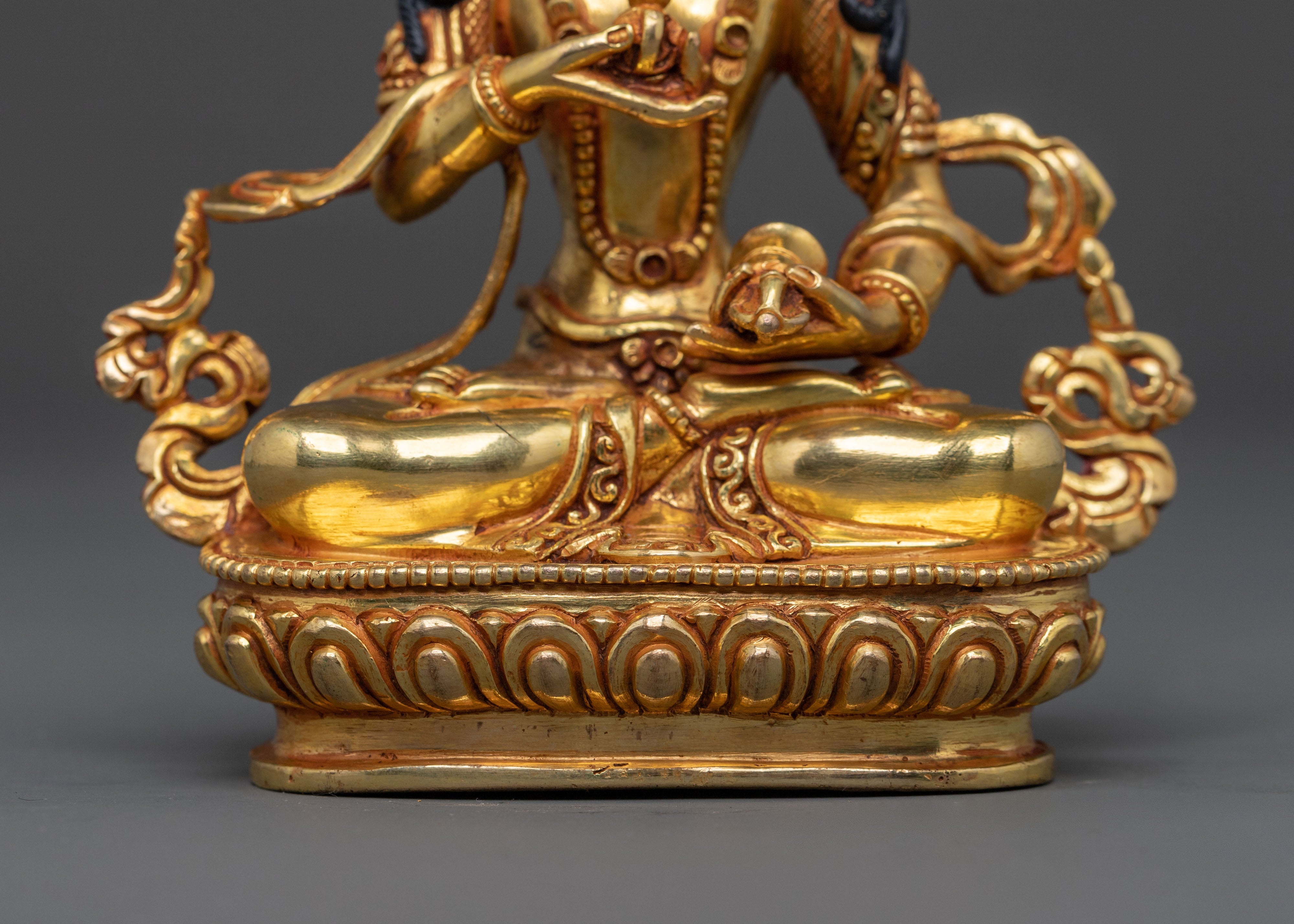 Vajrasattva Golden Statue: White Purity Deity