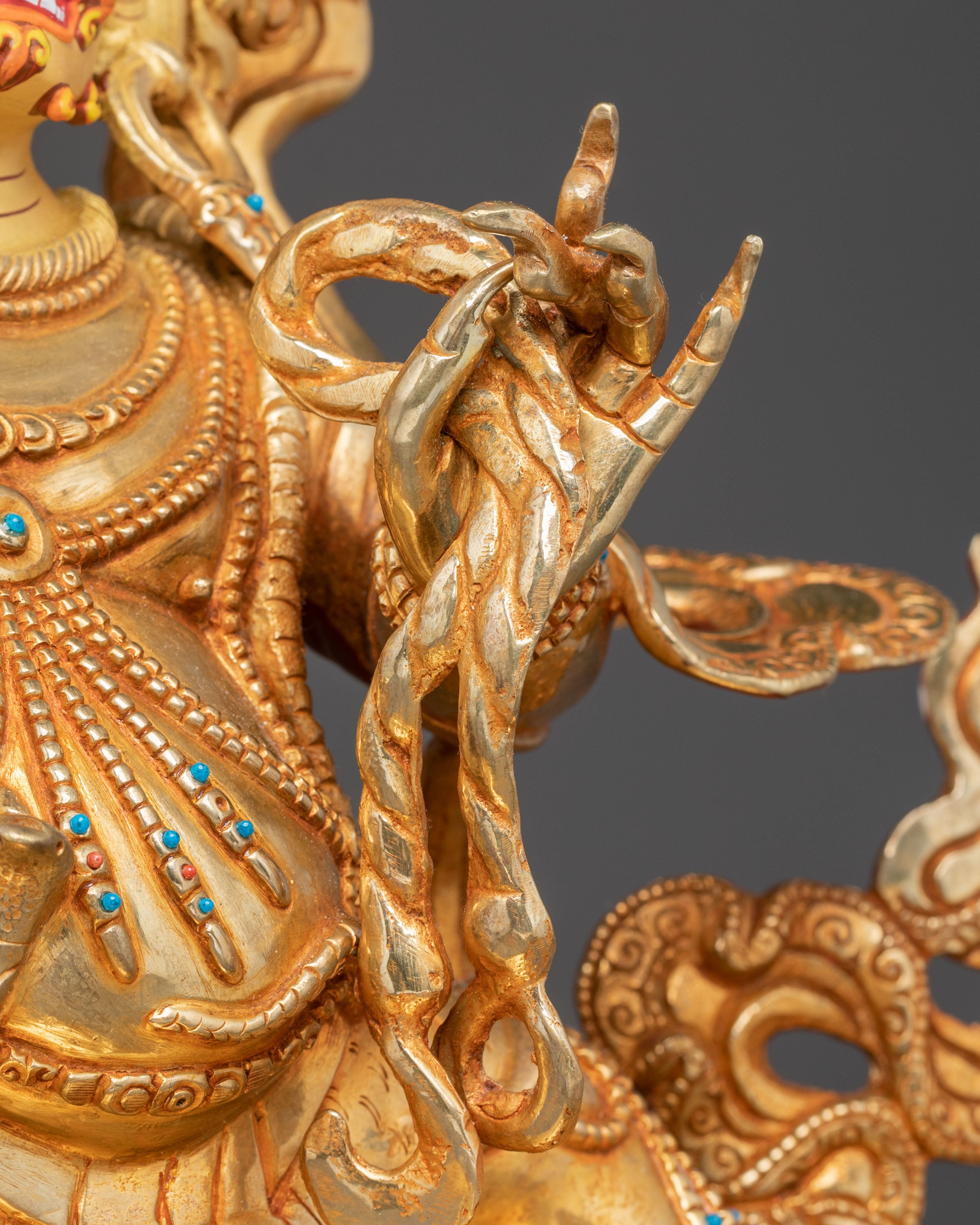 Golden Statue of Dharma Protection Vajrapani | Guardian of the Dharma