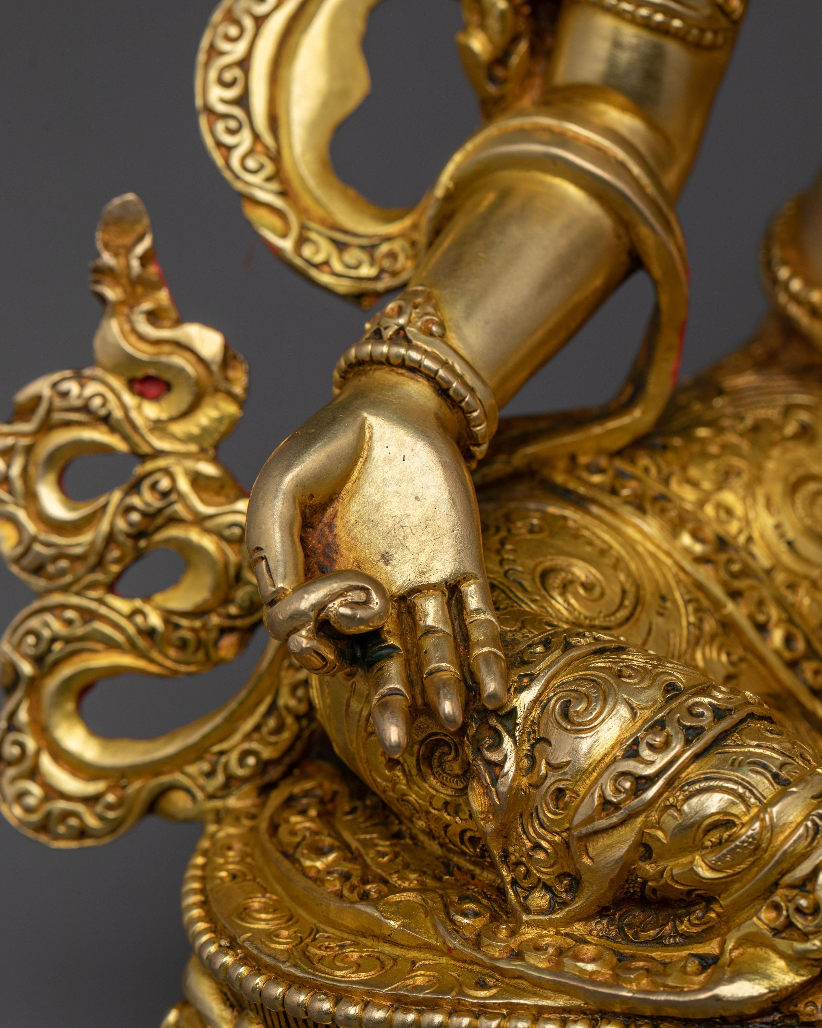 Green Tara Home Shrine Statue: Goddess of Compassion & Swift Blessings