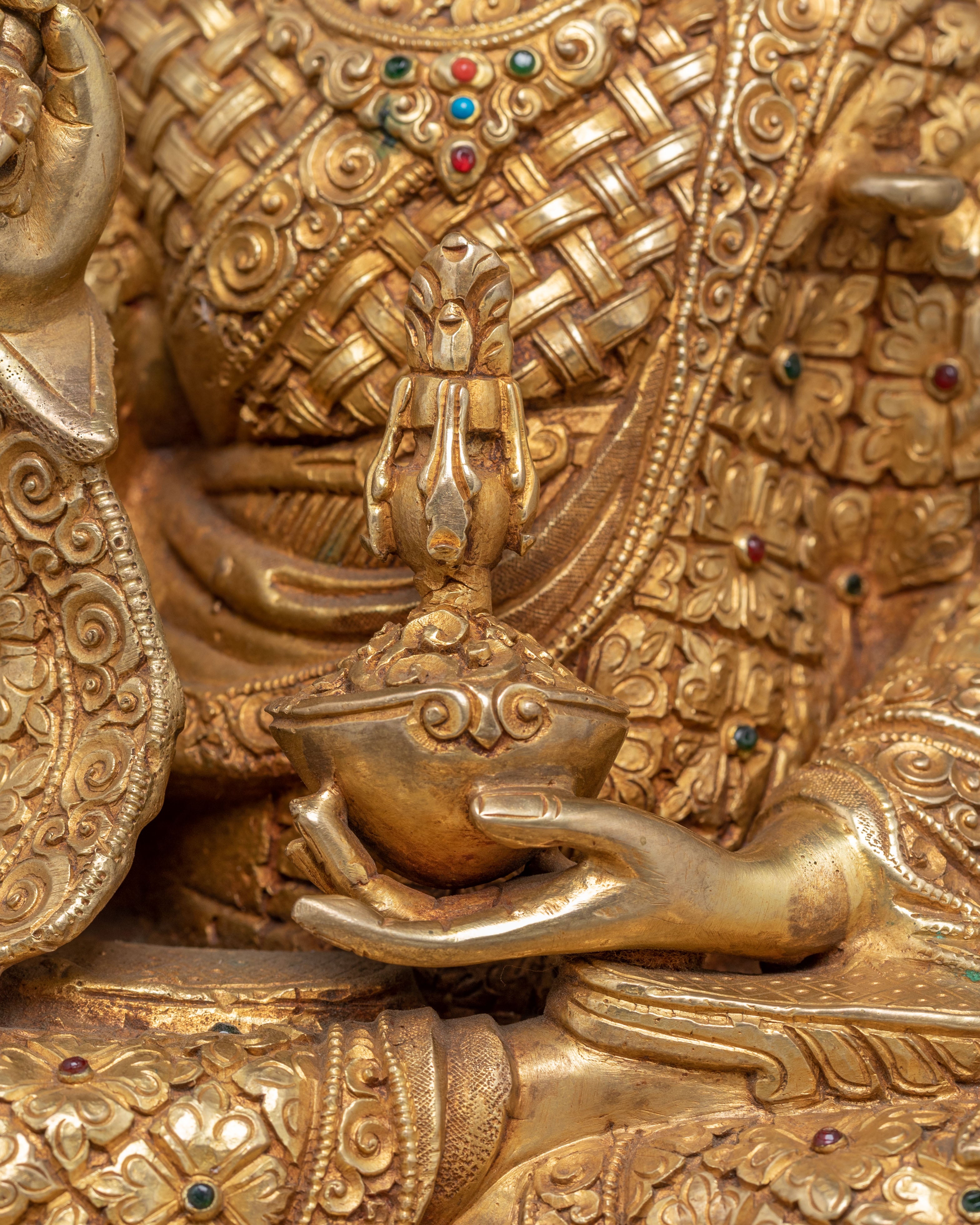 Guru Tsokye Dorje Handmade Statue with Torana : Lotus Born Master