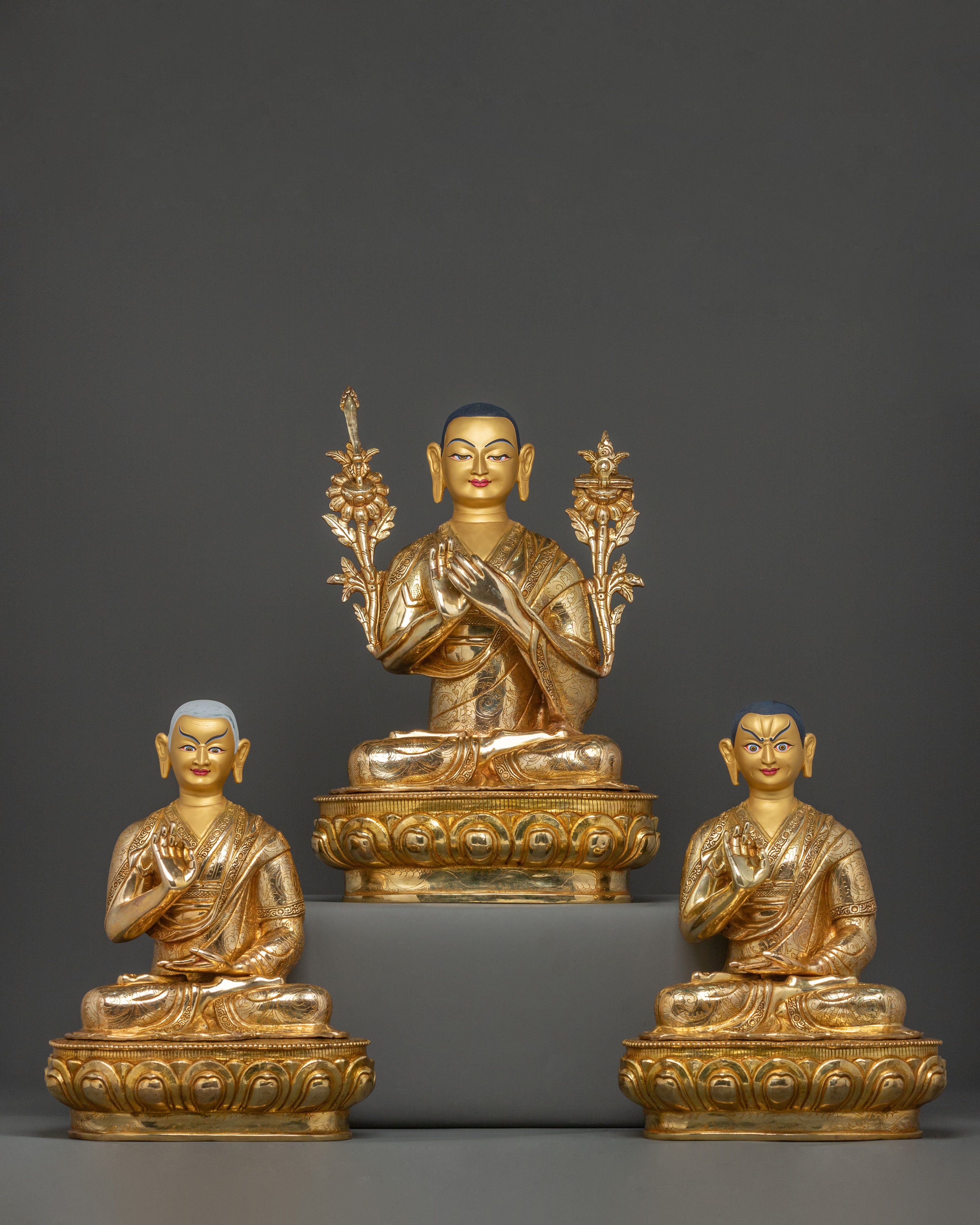 Tsongkhapa Statue with Disciples