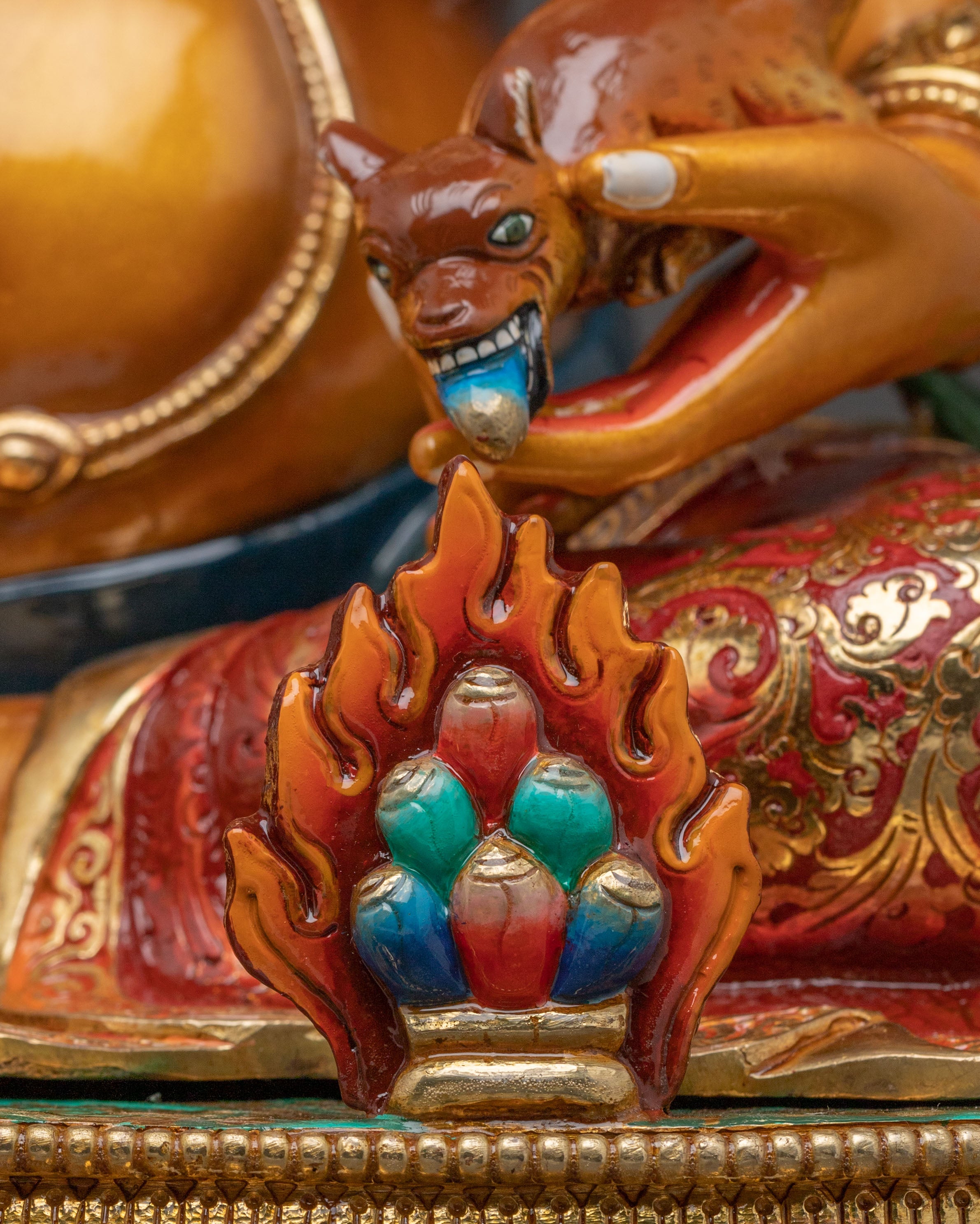 Dzambhala Golden Statue | Buddhist Deity of Wealth