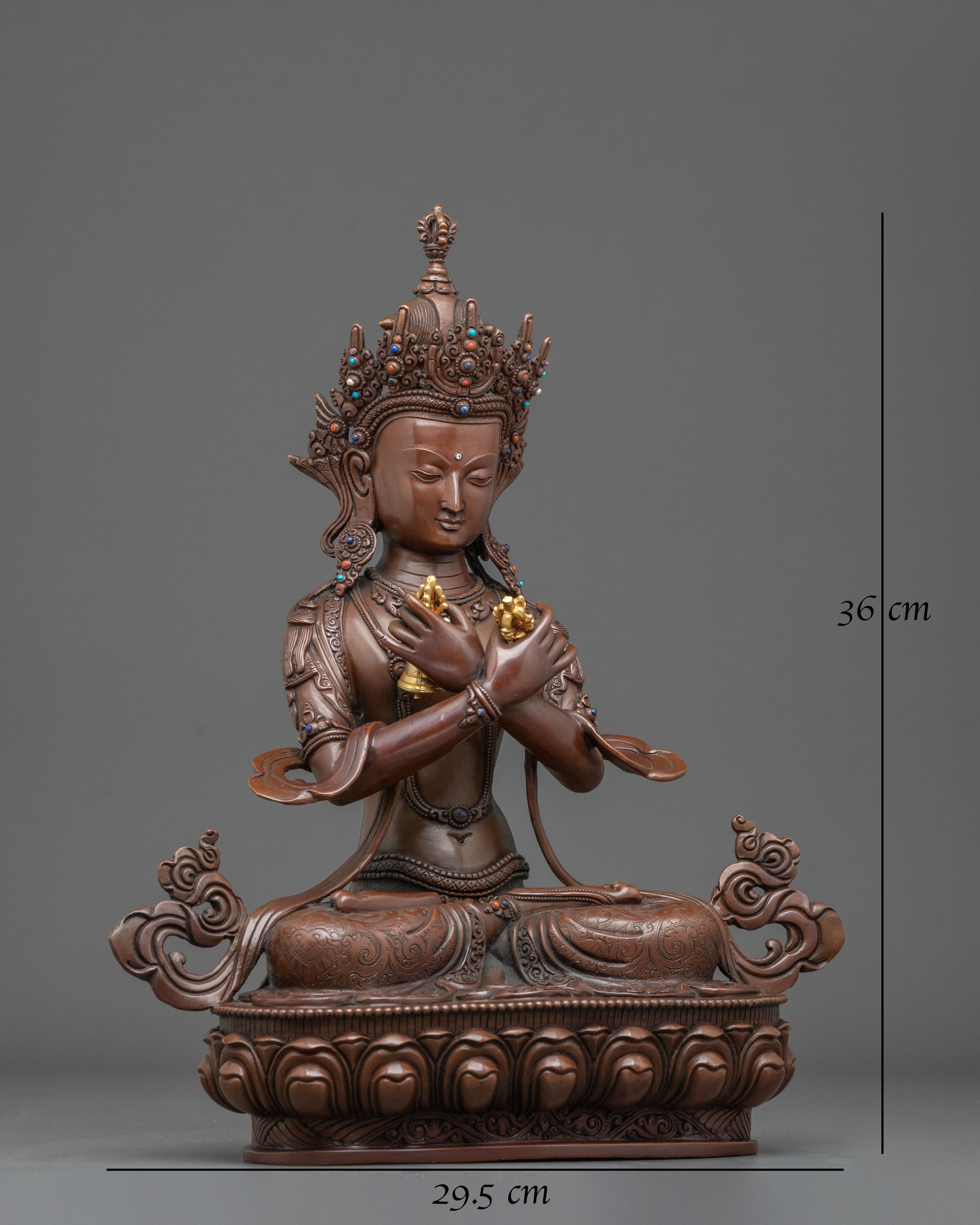 Sacred Vajradhara Sculpture: Primordial Buddha of Tantric Wisdom