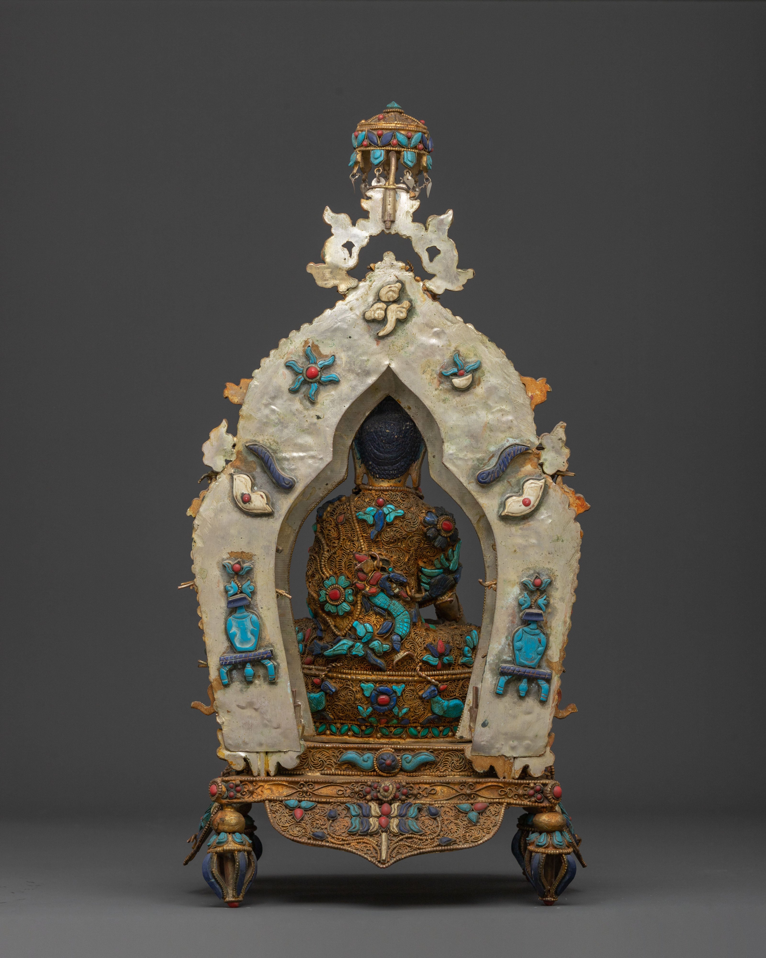 Shakyamuni Buddha Serene Statue on Throne