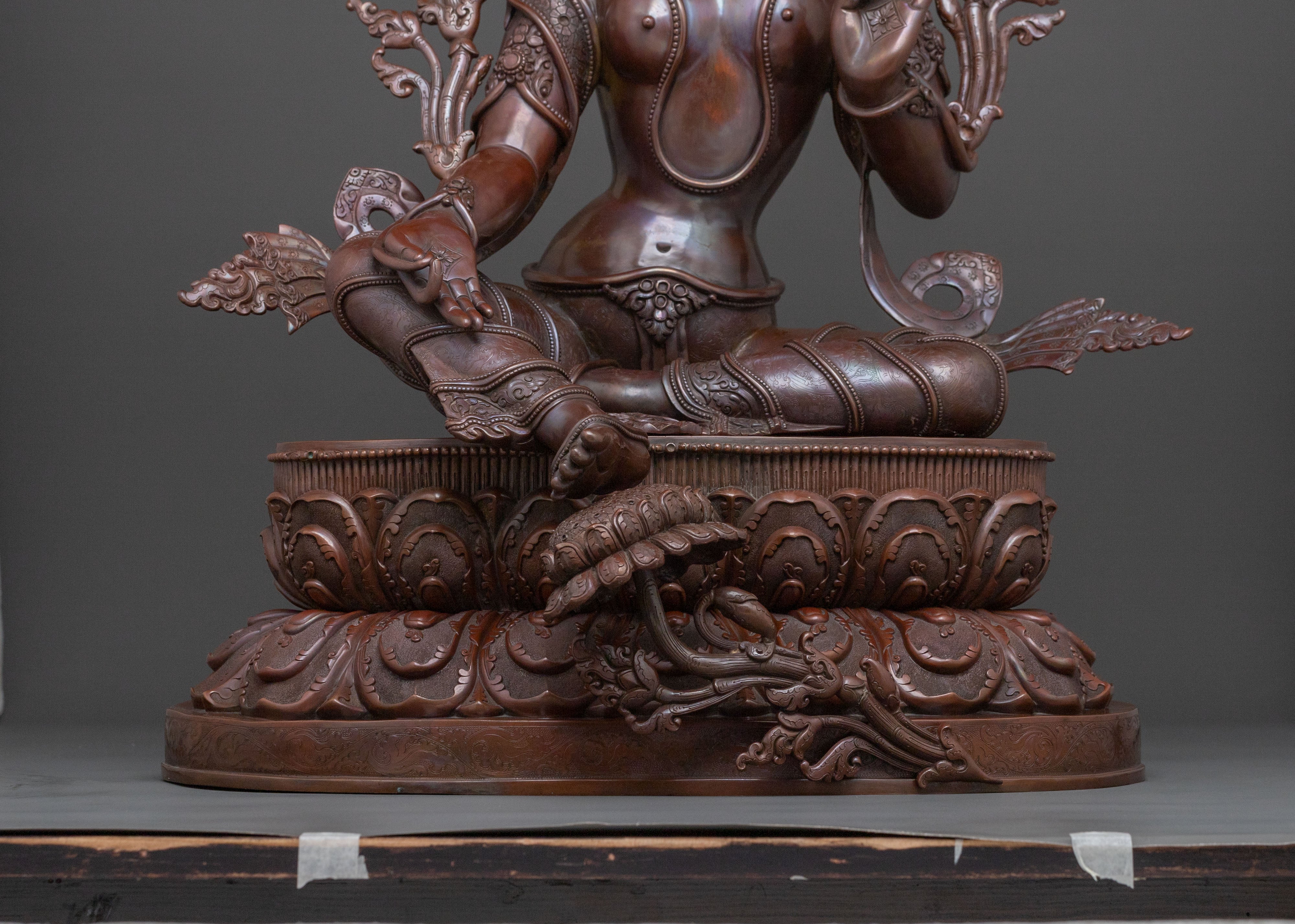Divine Green Tara Figurine | Tibetan Buddhist Goddess