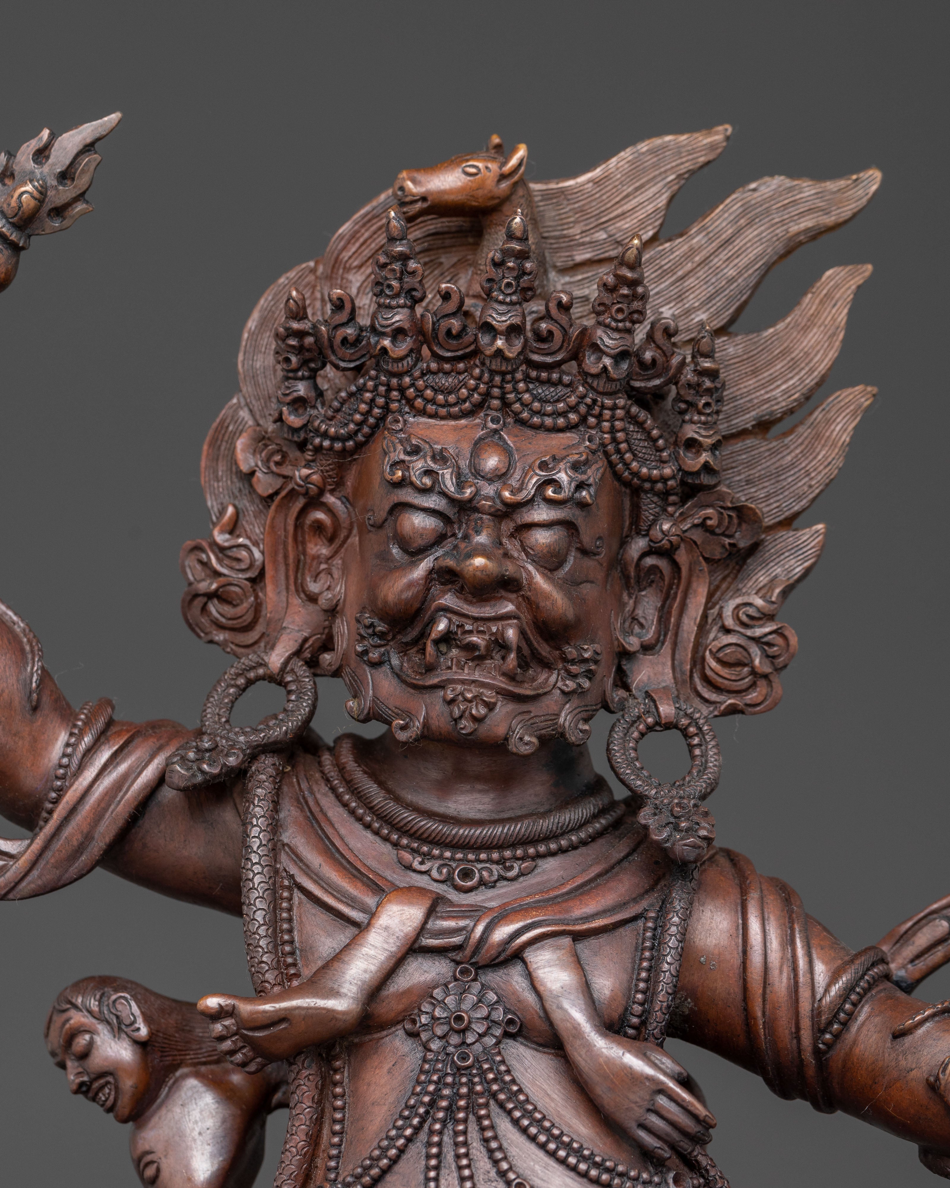 DandaPani Copper Statue - Oxidized Finish