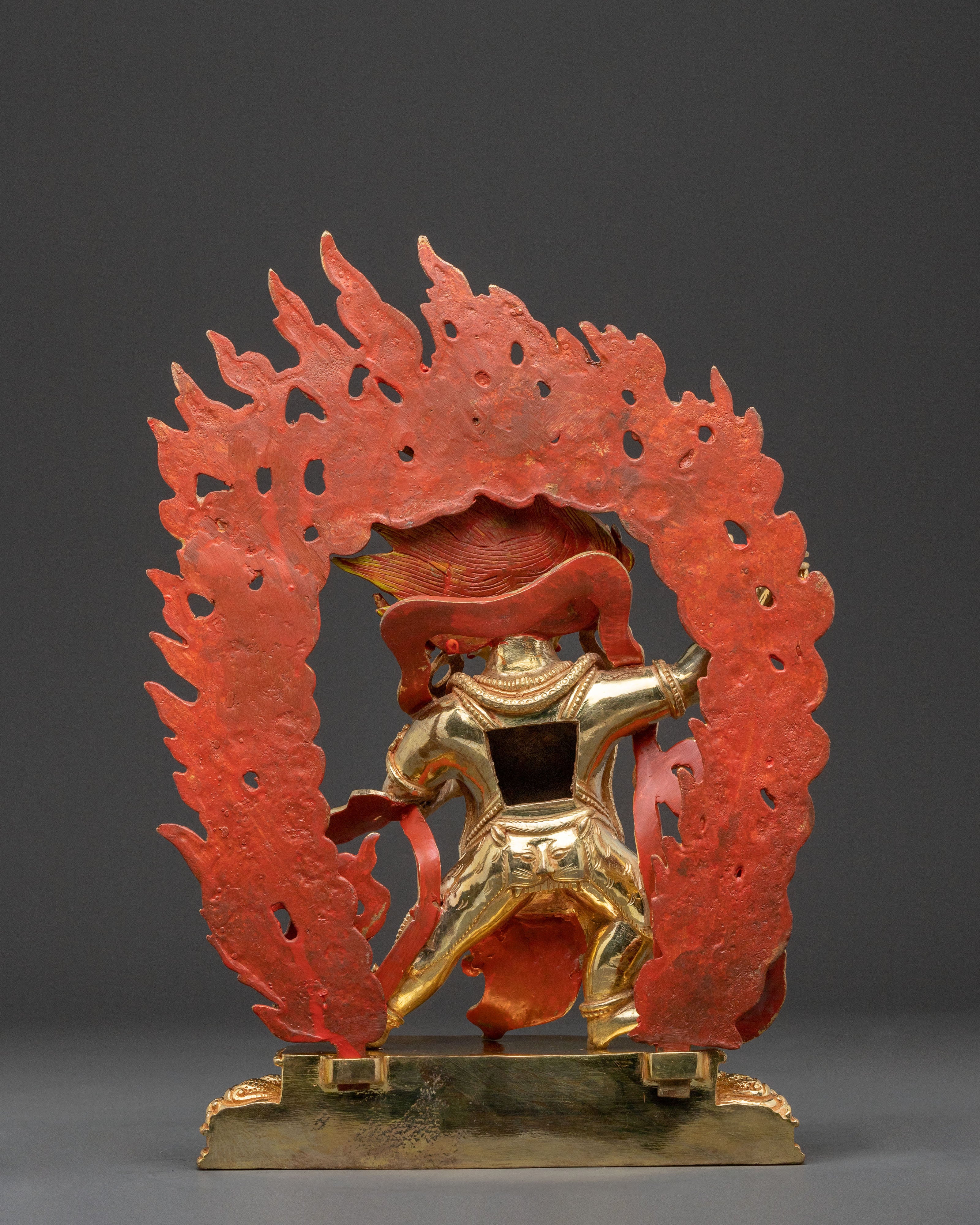 Vajrapani Bodhisattva Strength Statue - Gilded Copper Art