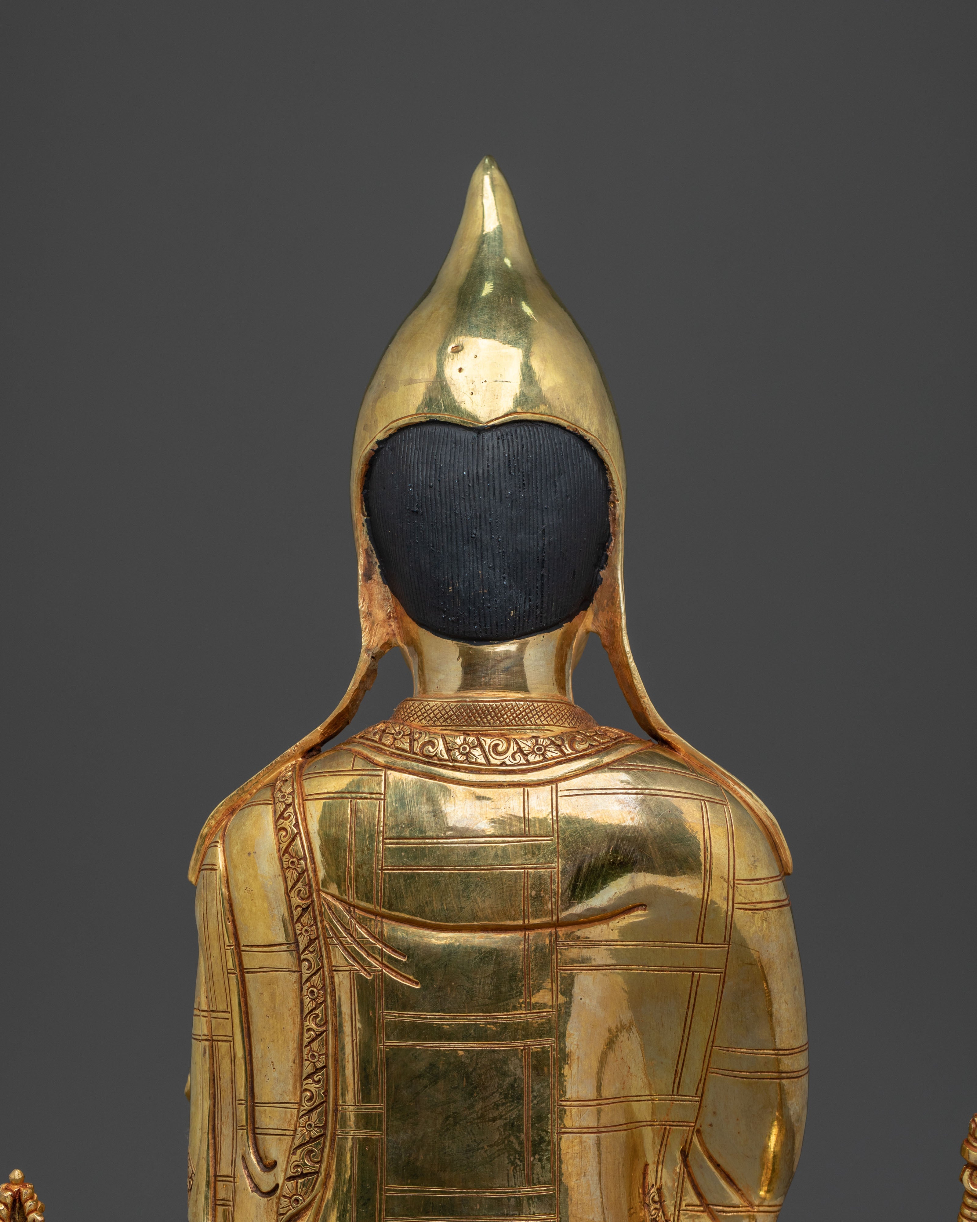 Atisa Sculpture | 24K Gold Gilded Buddhist Master
