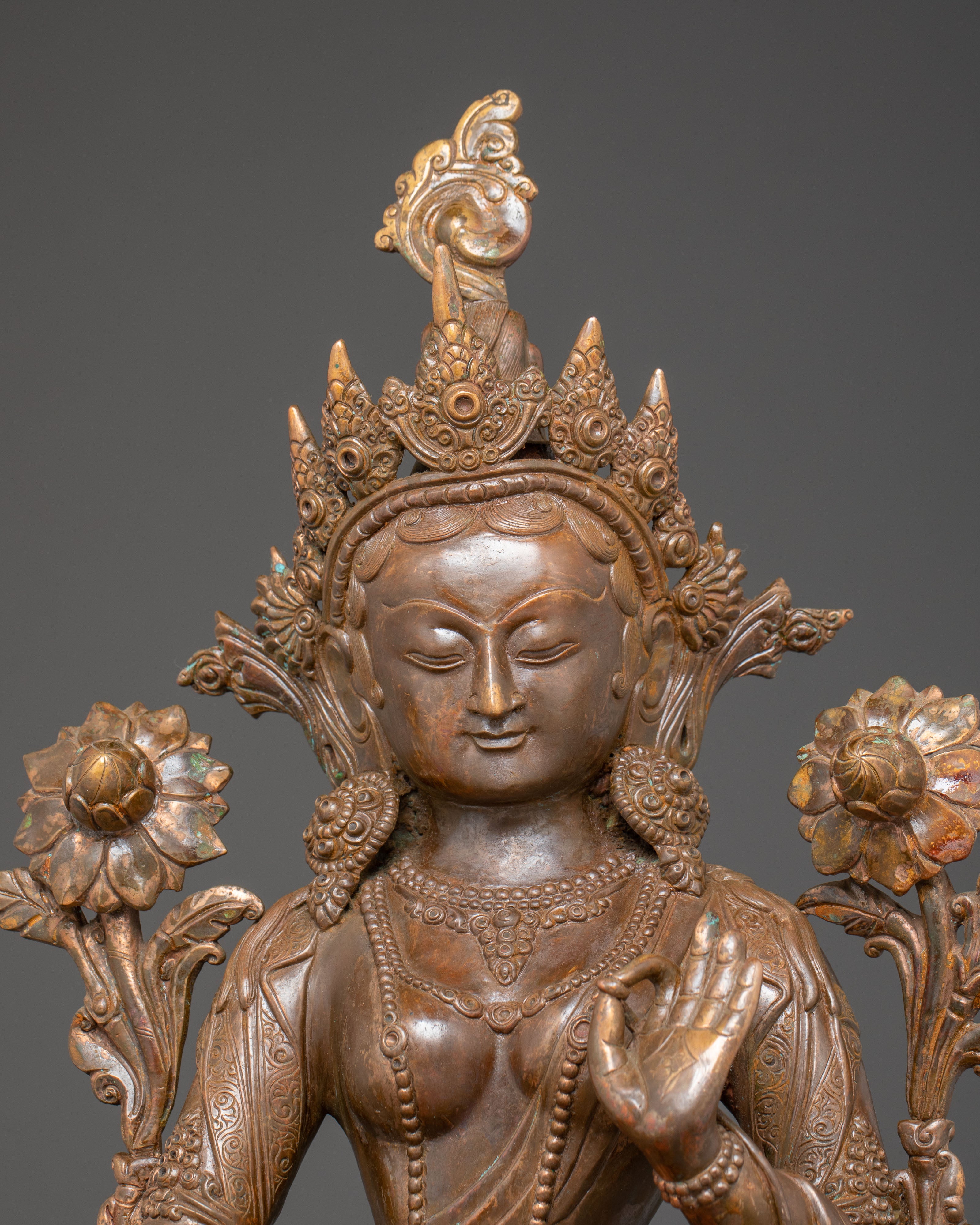 Green Tara Statue of Love | Female Goddess of Protection