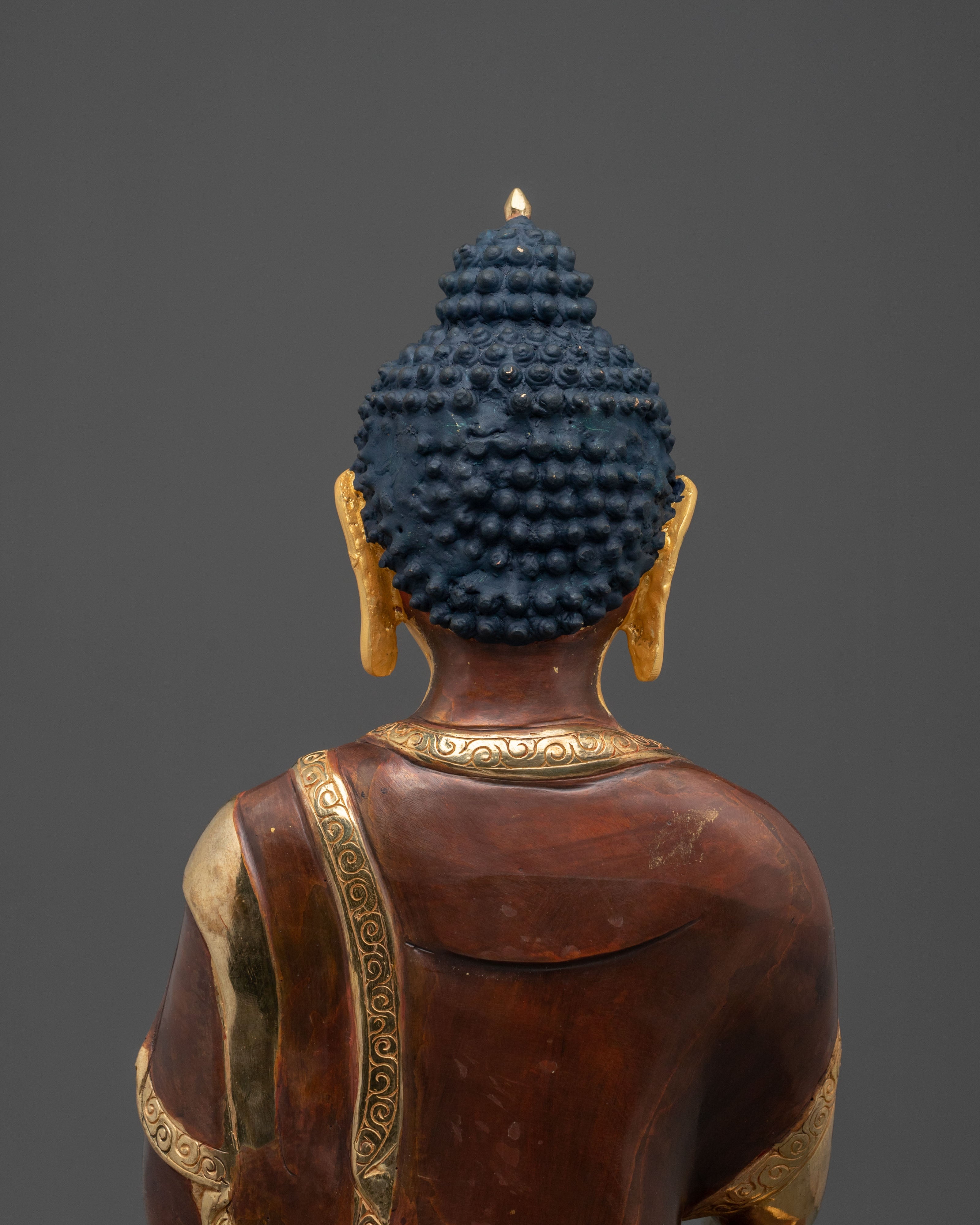 Sage Shakyamuni Buddha Sculpture | Gilded Copper Artistry