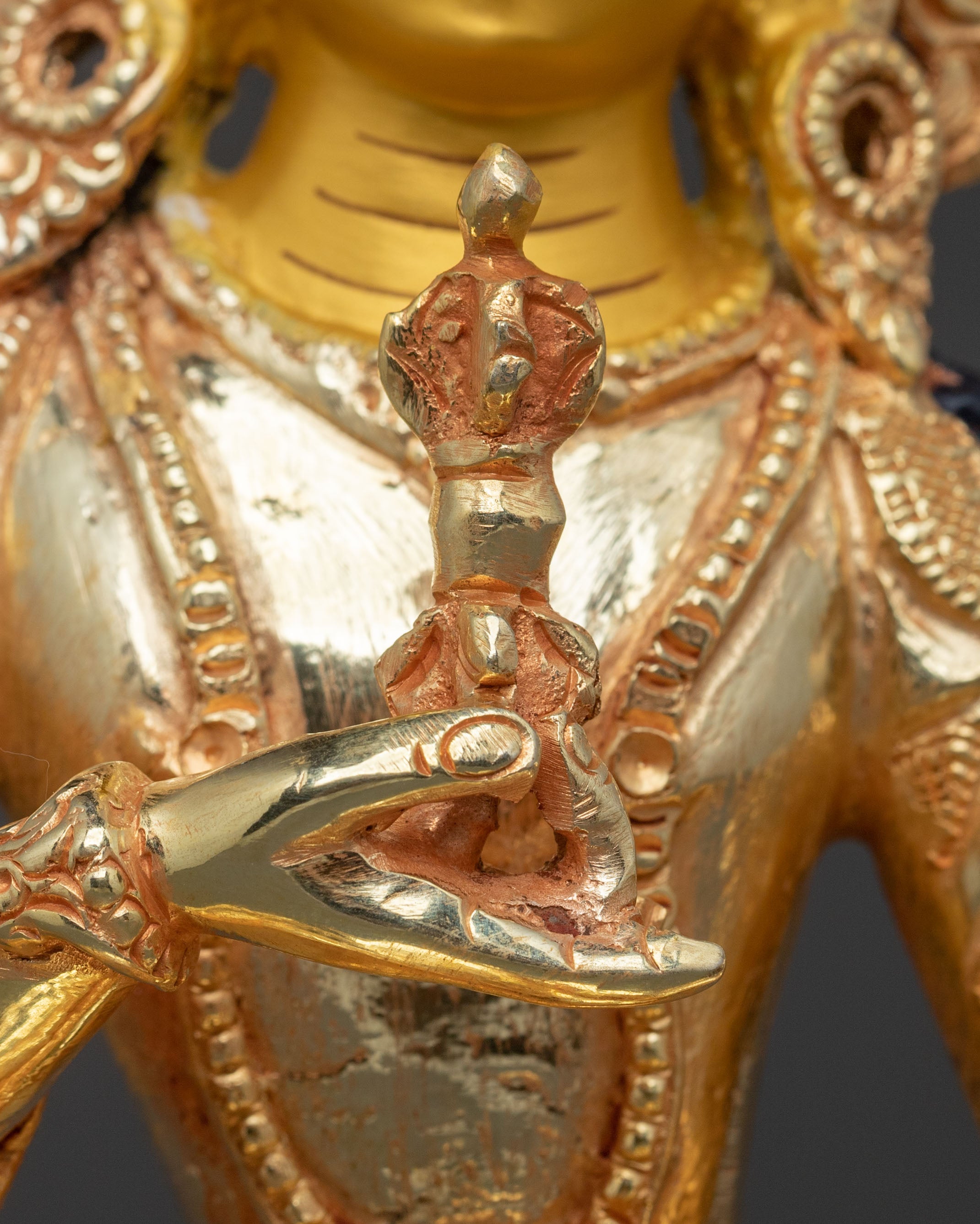 Hand Carved Vajrasattva Copper Statue | Buddhist Decor