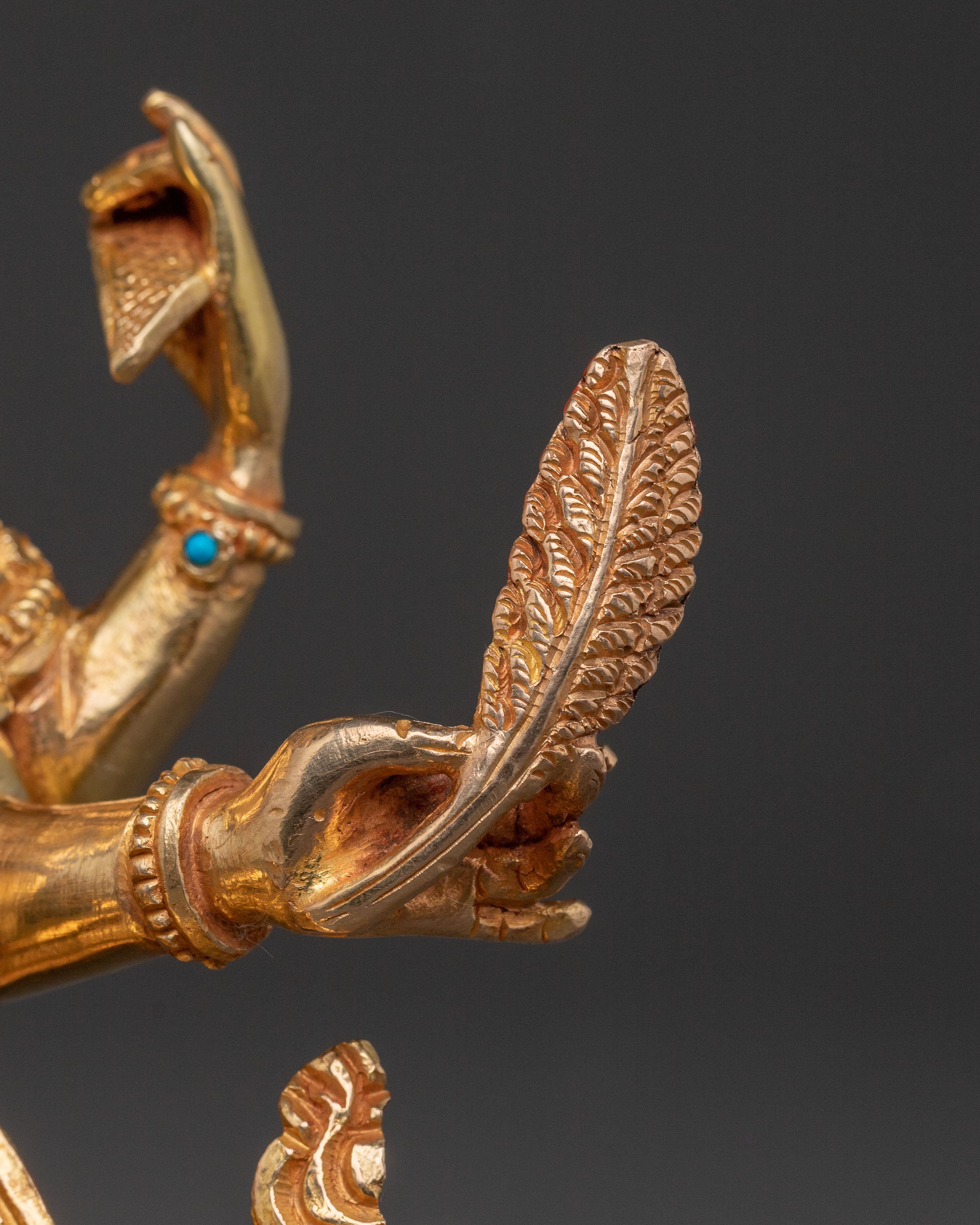 Vasudhara Goddess Statue | 24K Gold Gilded Figure