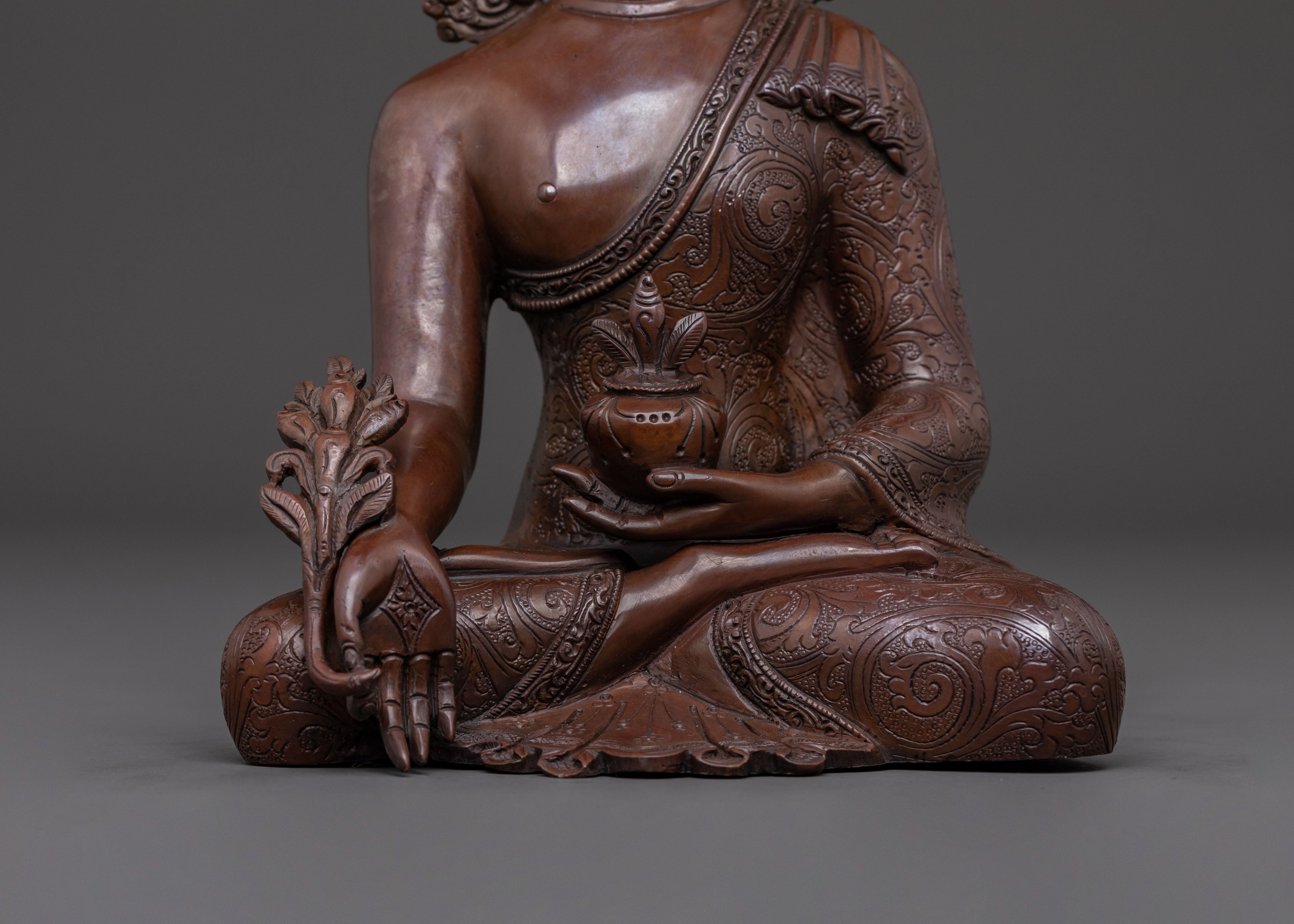 Medicine Buddha Handcrafted Statue for Healing