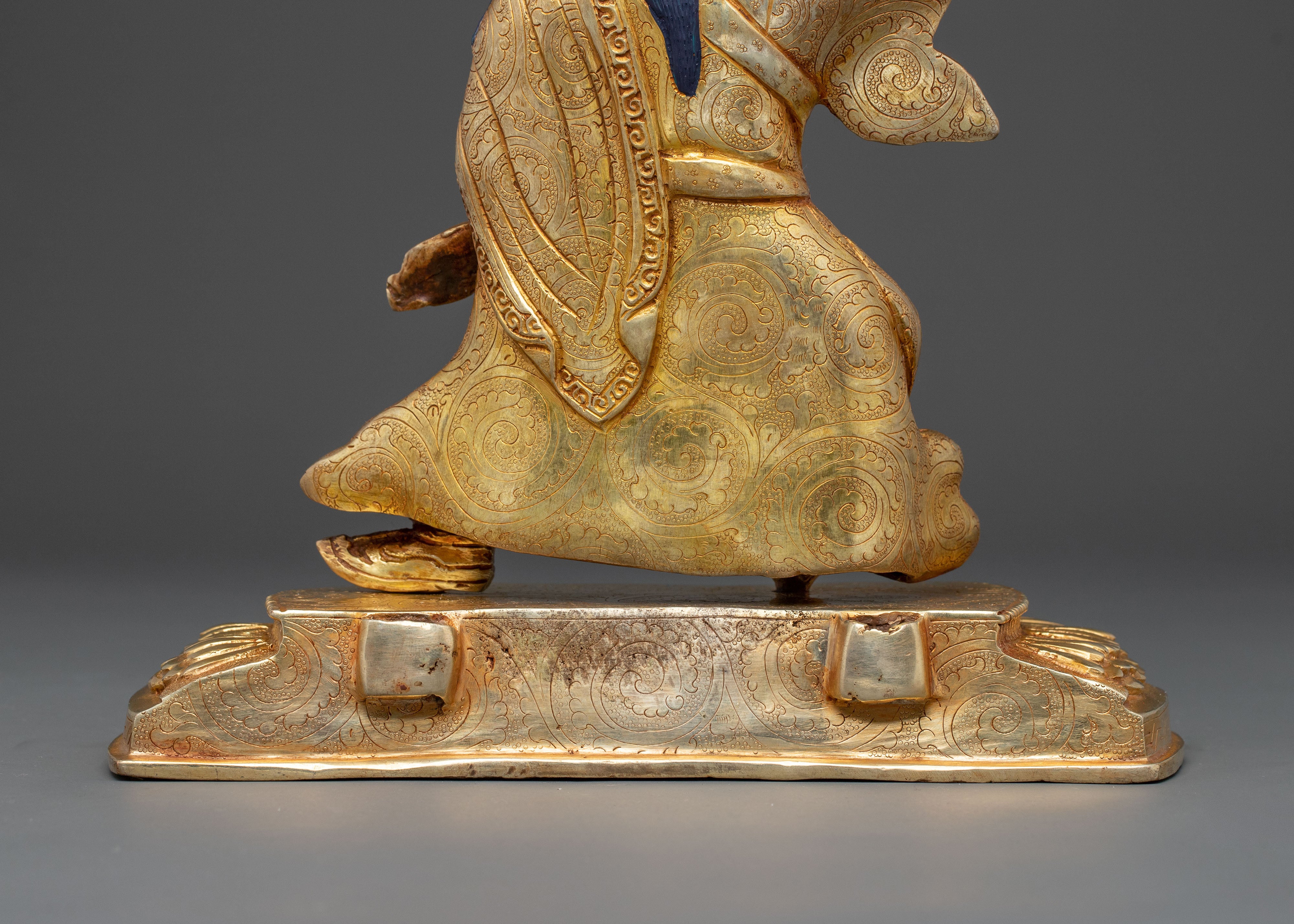 Dancing Guru Rinpoche Spiritual Sculpture | Handmade Tibetan Artwork