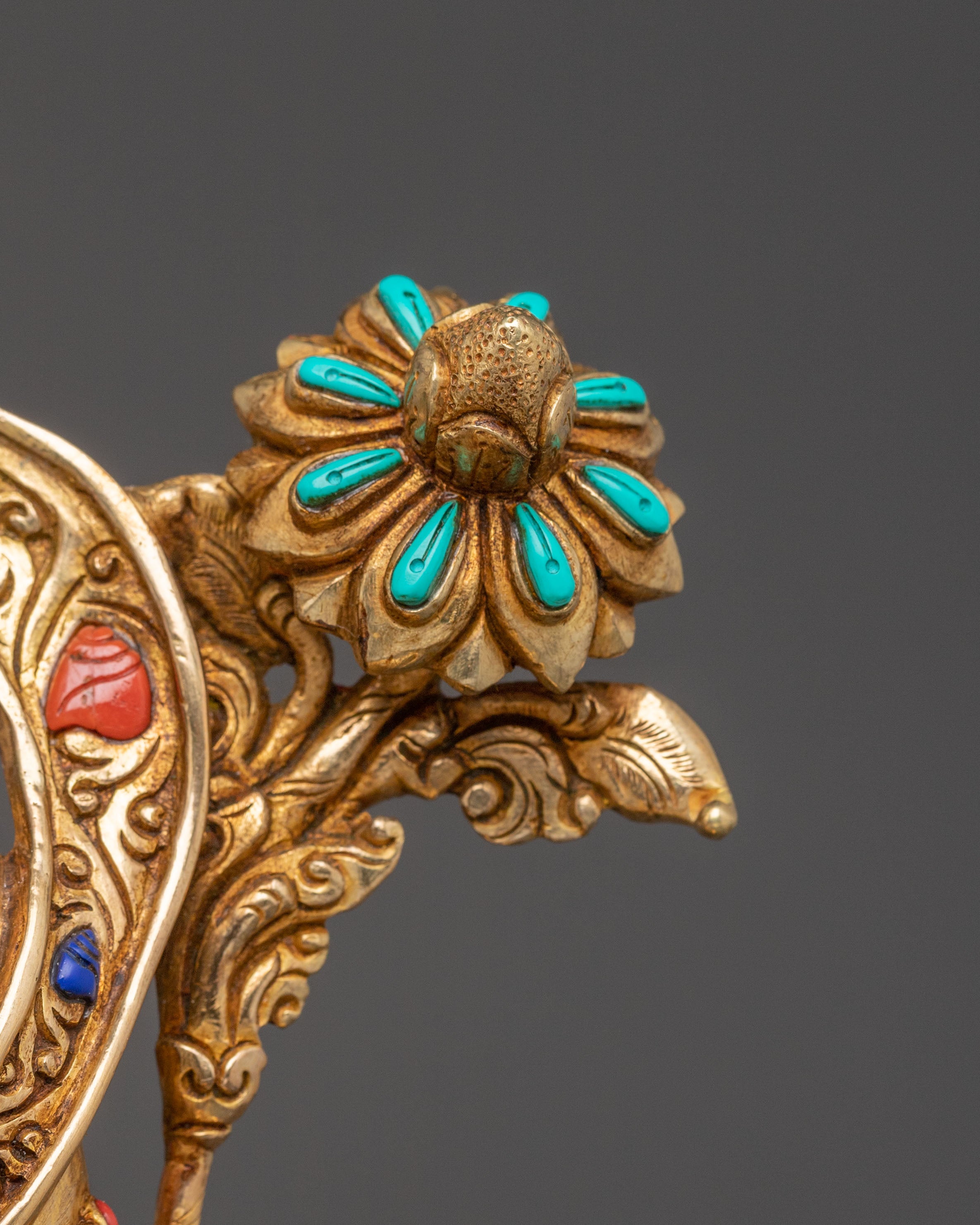 Green Tara Spiritual Blessing Statue | 24K Gold Gilded Art