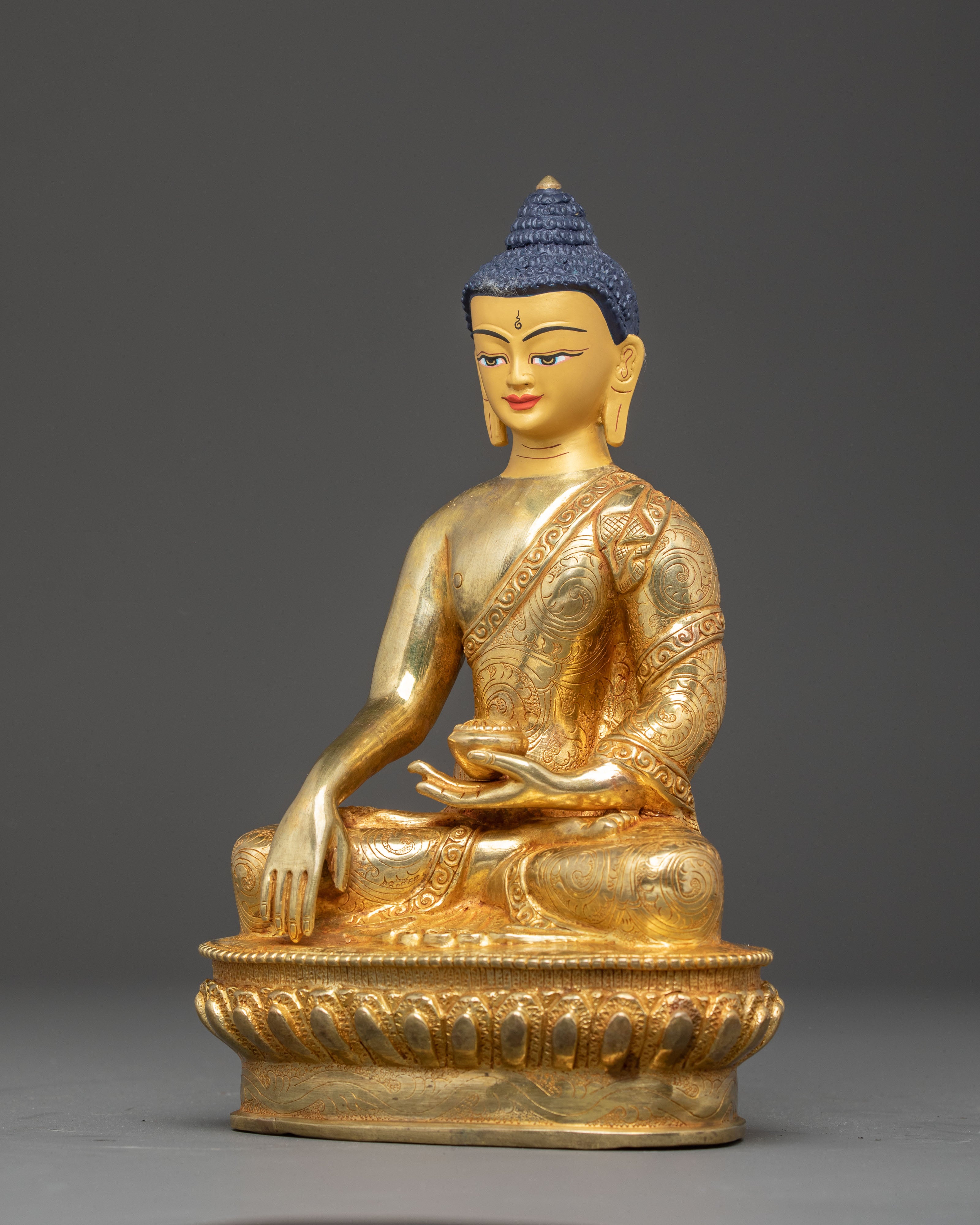 Handmade Sacred Gautama Buddha Copper Statue | Buddhist Decor Figurine