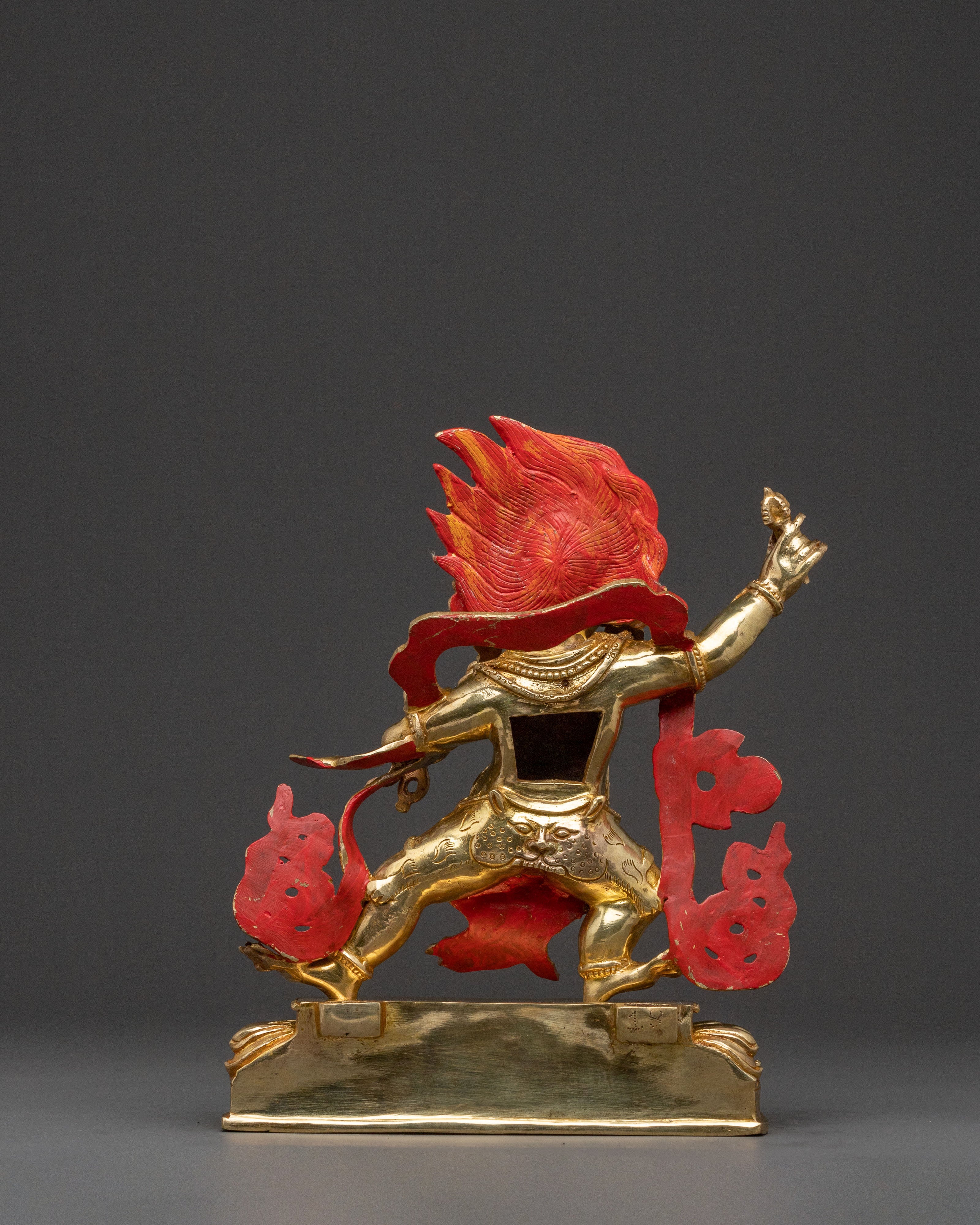 Handcrafted Vajrapani Spiritual Statue - 24K Gold Gilded