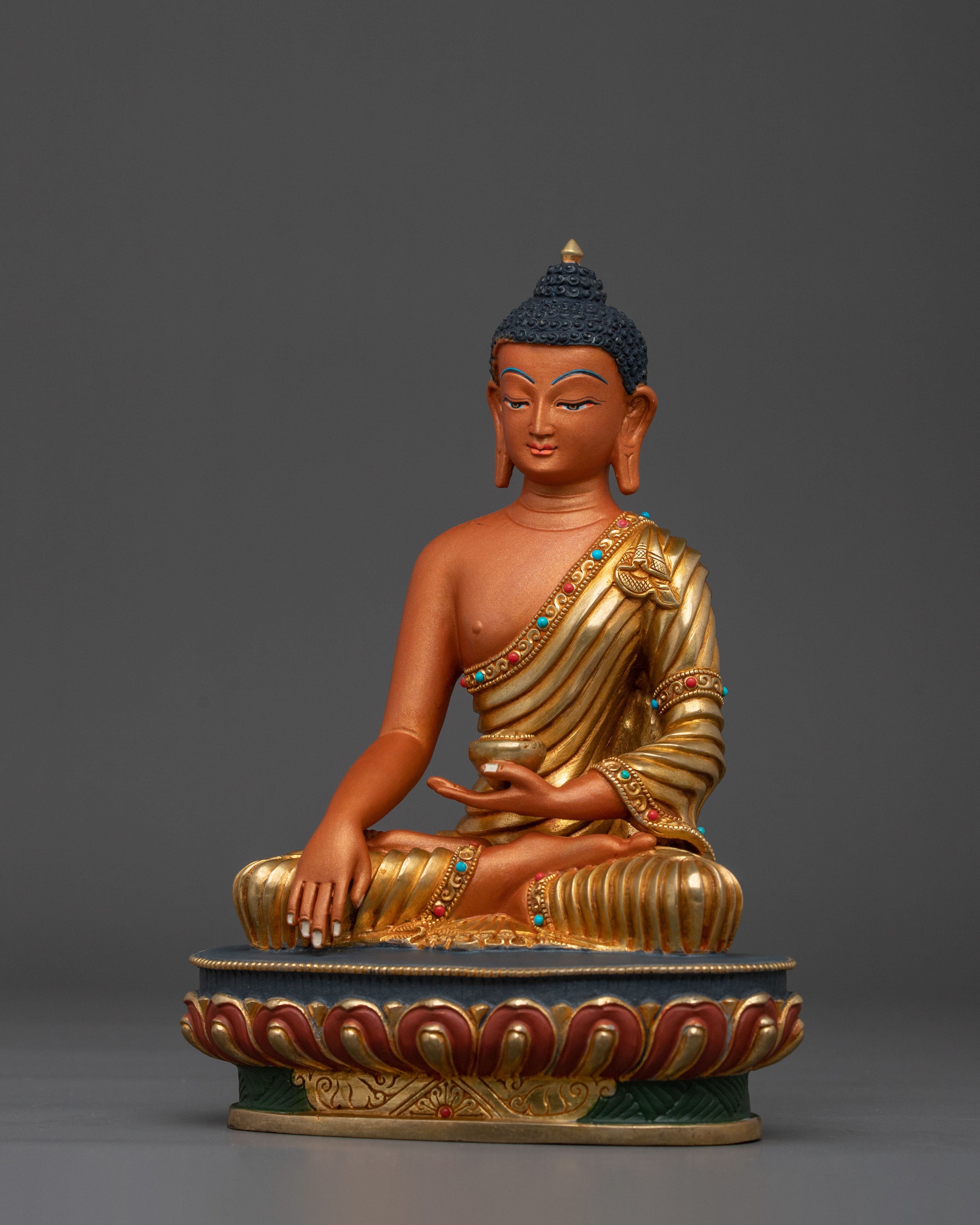 Three Buddhas Altar Statue Set | Sacred Tibetan Buddhist Trio Sculpture