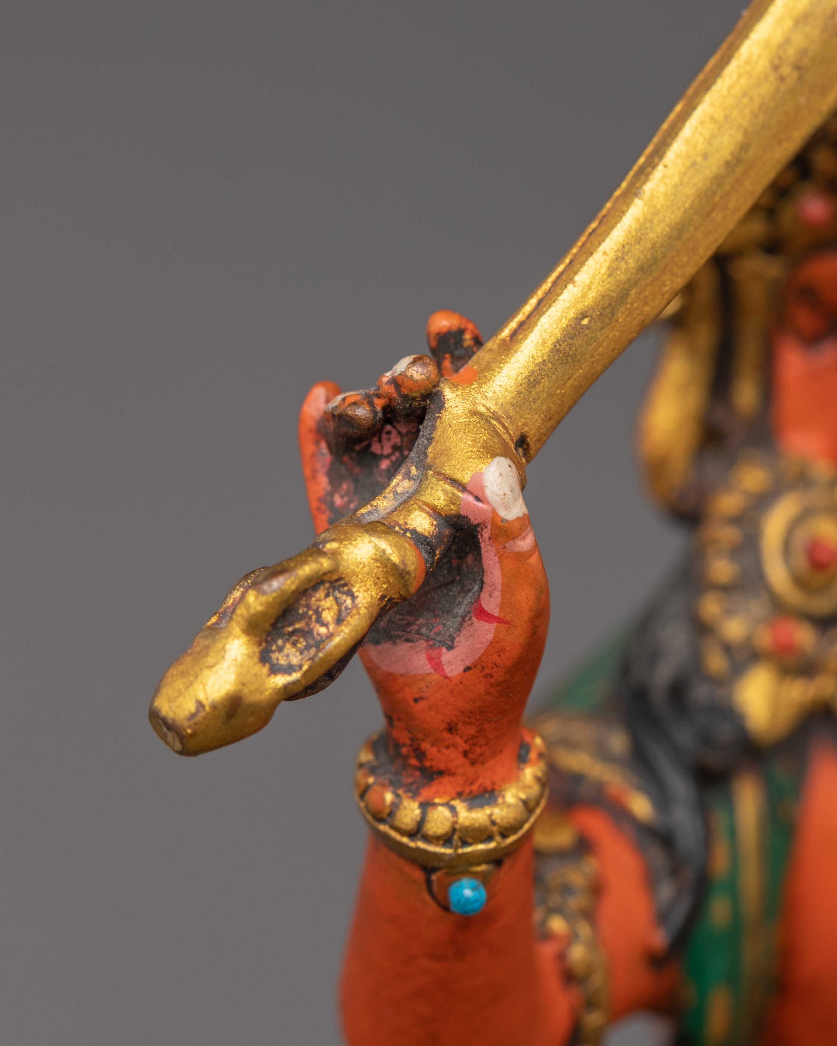 Handcrafted Copper Statue of Bodhisattva Manjushri | The Beacon of Wisdom