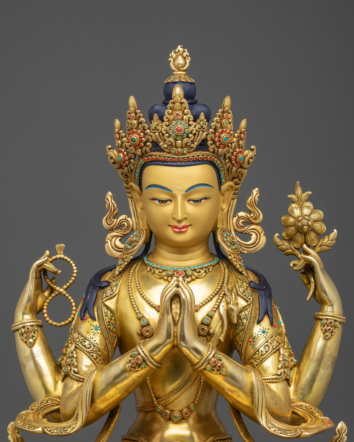 Himalayan Figurine of Chenrezig | Embodiment of Infinite Compassion