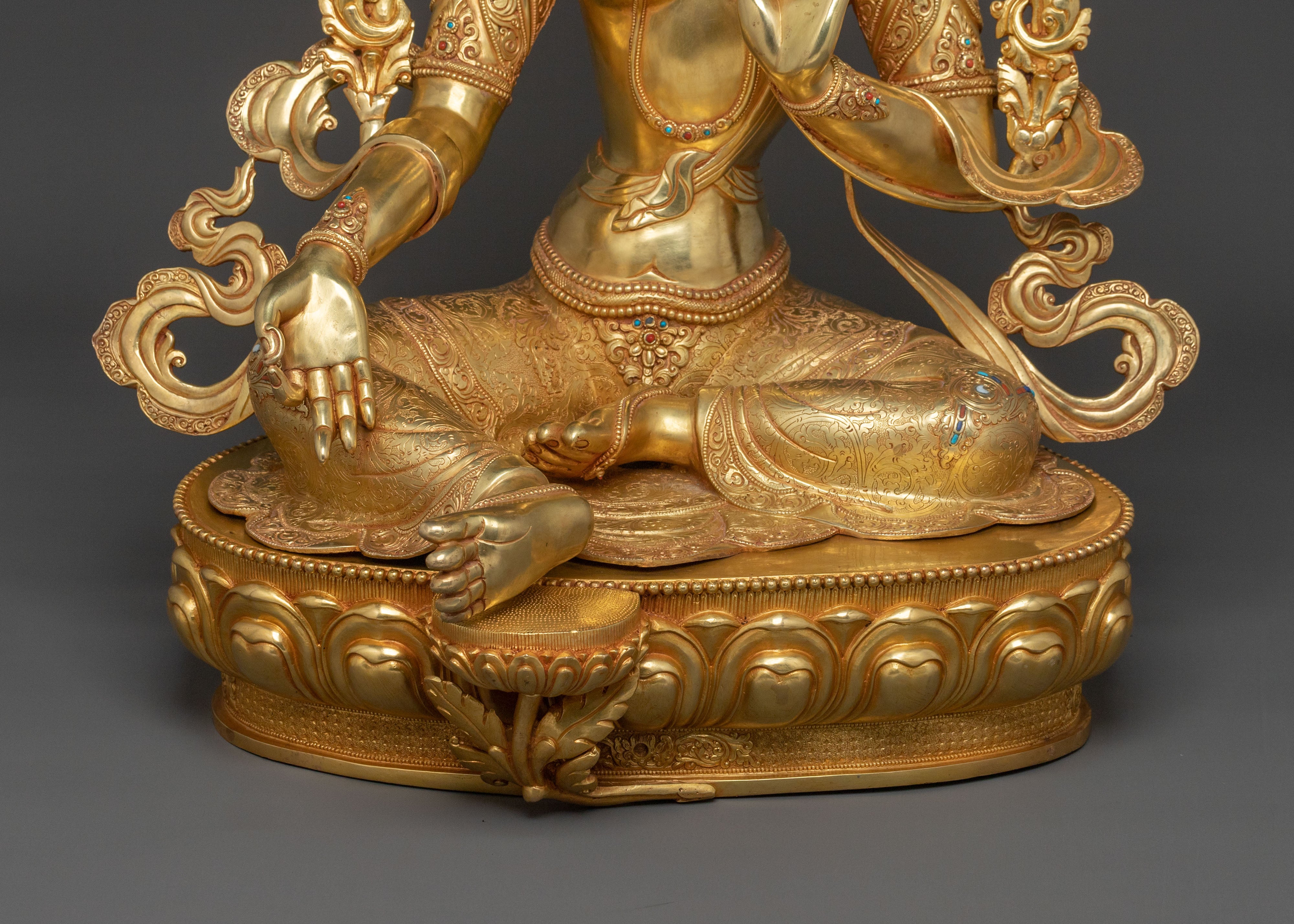 Green Tara Statue | Tibetan Goddess of Protection