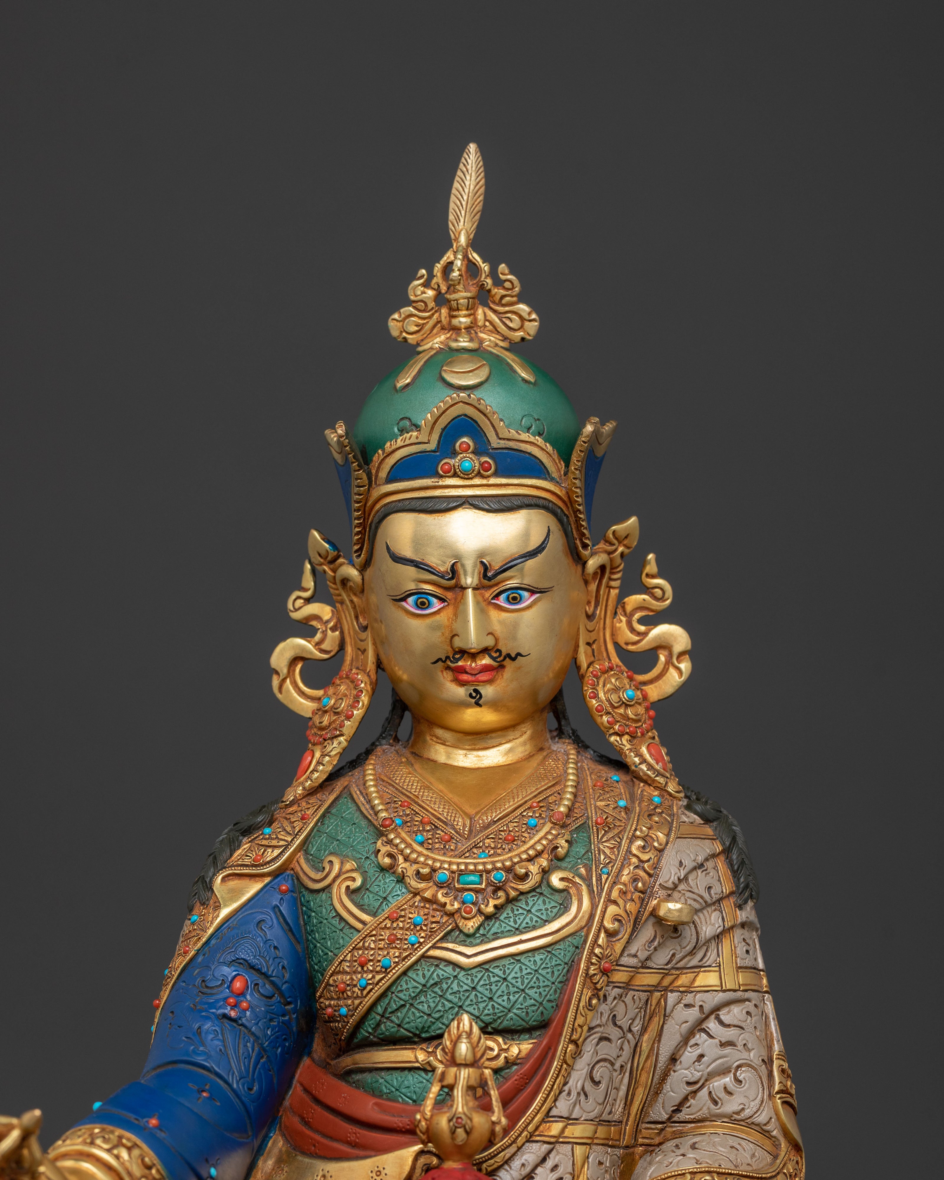 Guru Rinpoche Dharma Statue: Nepalese Artistry