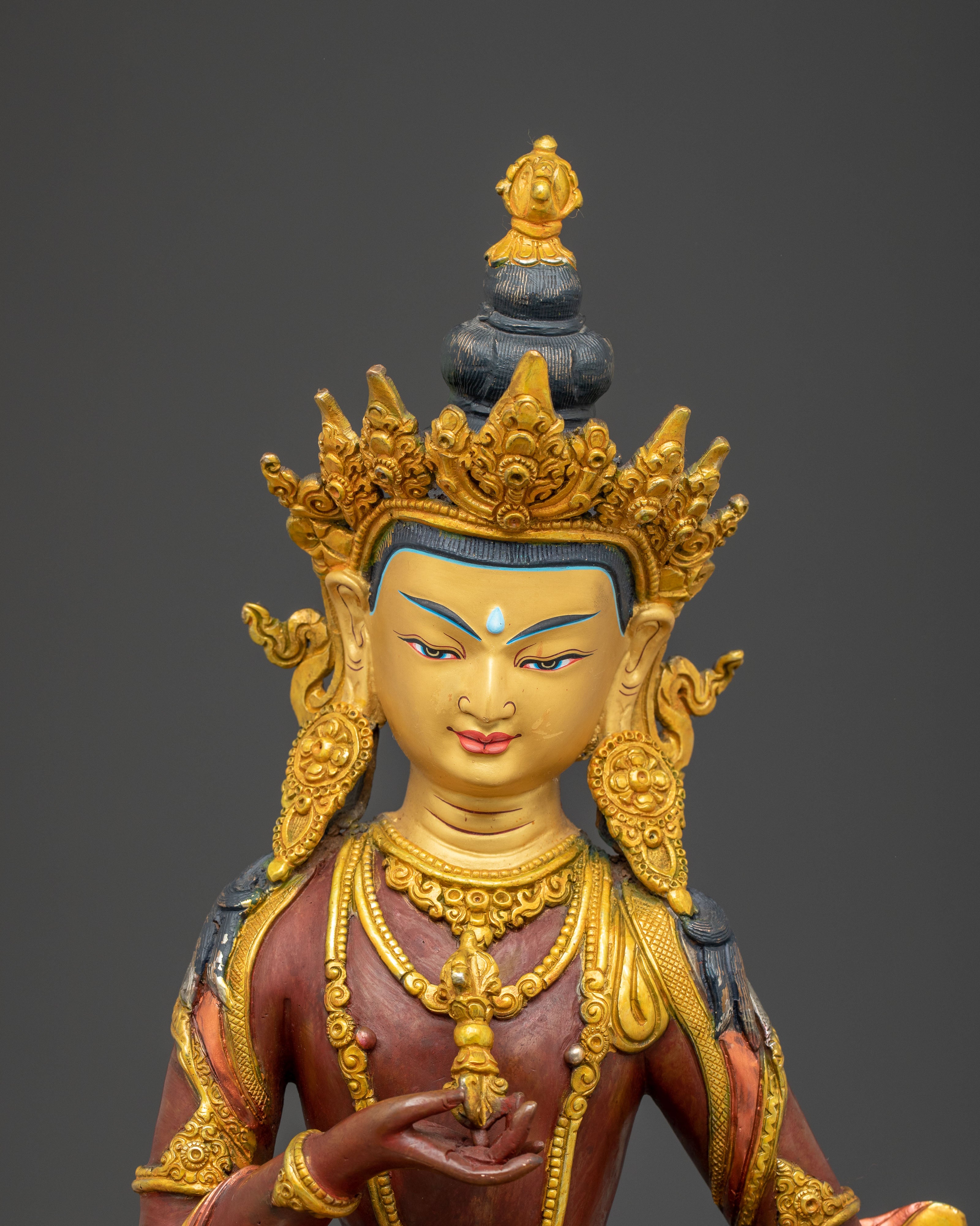 Vajrasattva Handcrafted Sacred Statue: Pure Radiance