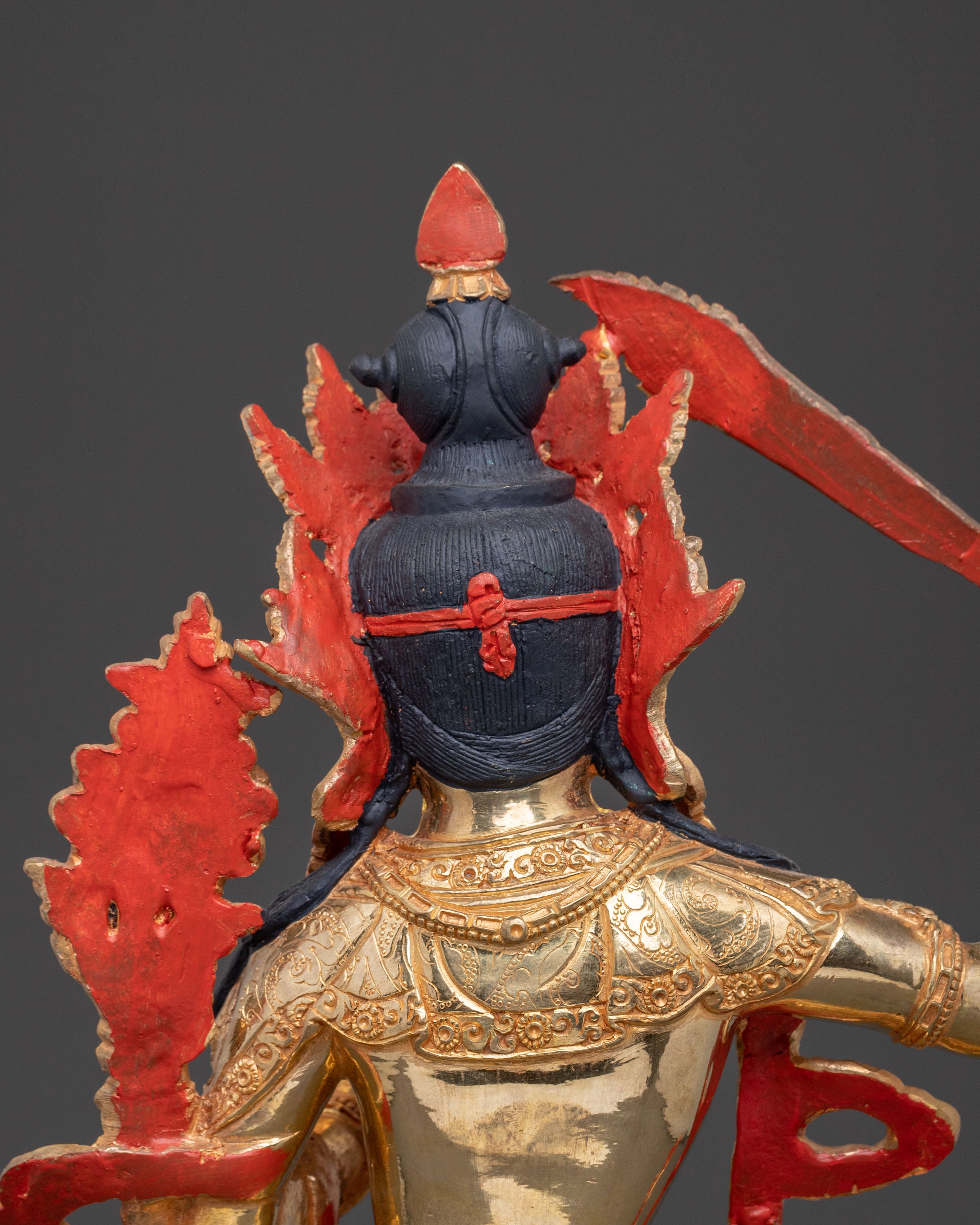 Manjushri Flaming Wisdom Statue | 24K Gold Gilded
