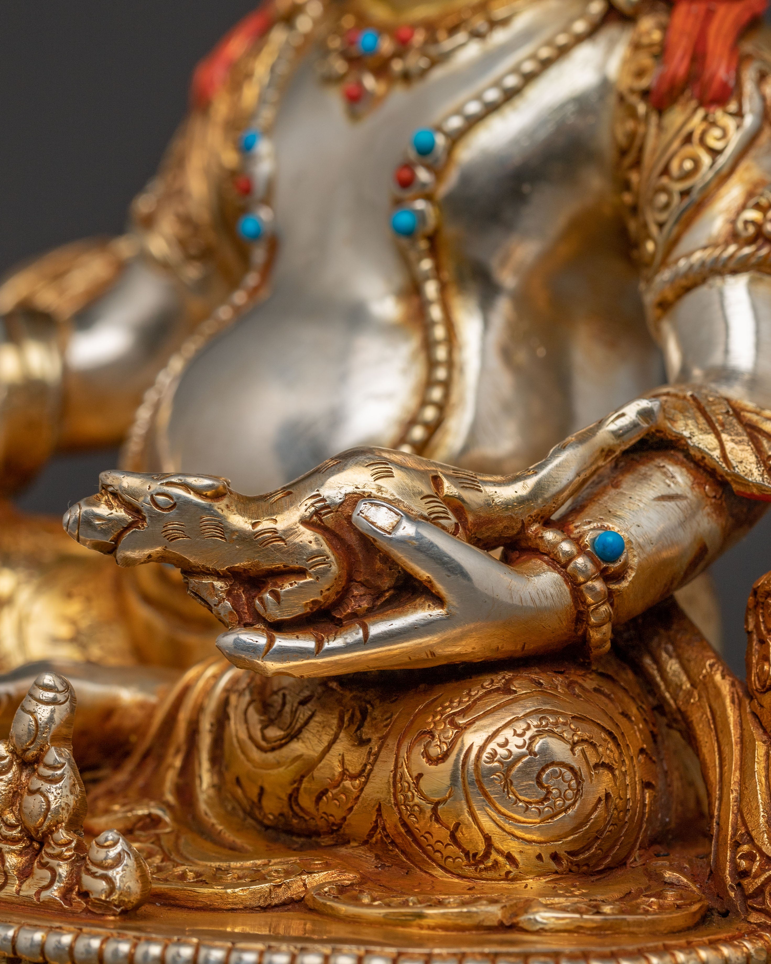 Prosperity Icon Dzambhala Statue | Handcrafted Gold Gilded Statue