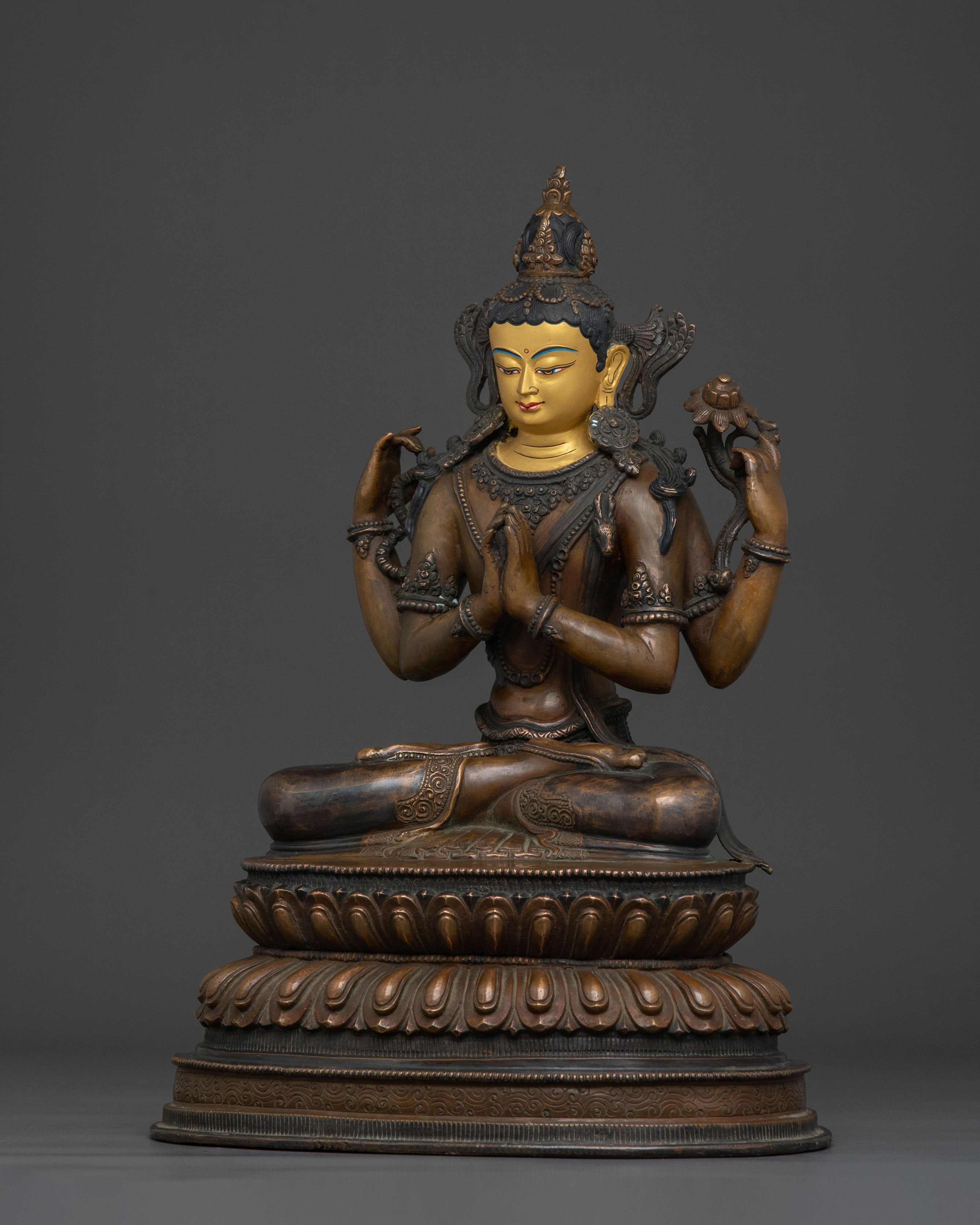 Avalokiteshvara Compassion Statue | Deity of Mercy and Loving-Kindness
