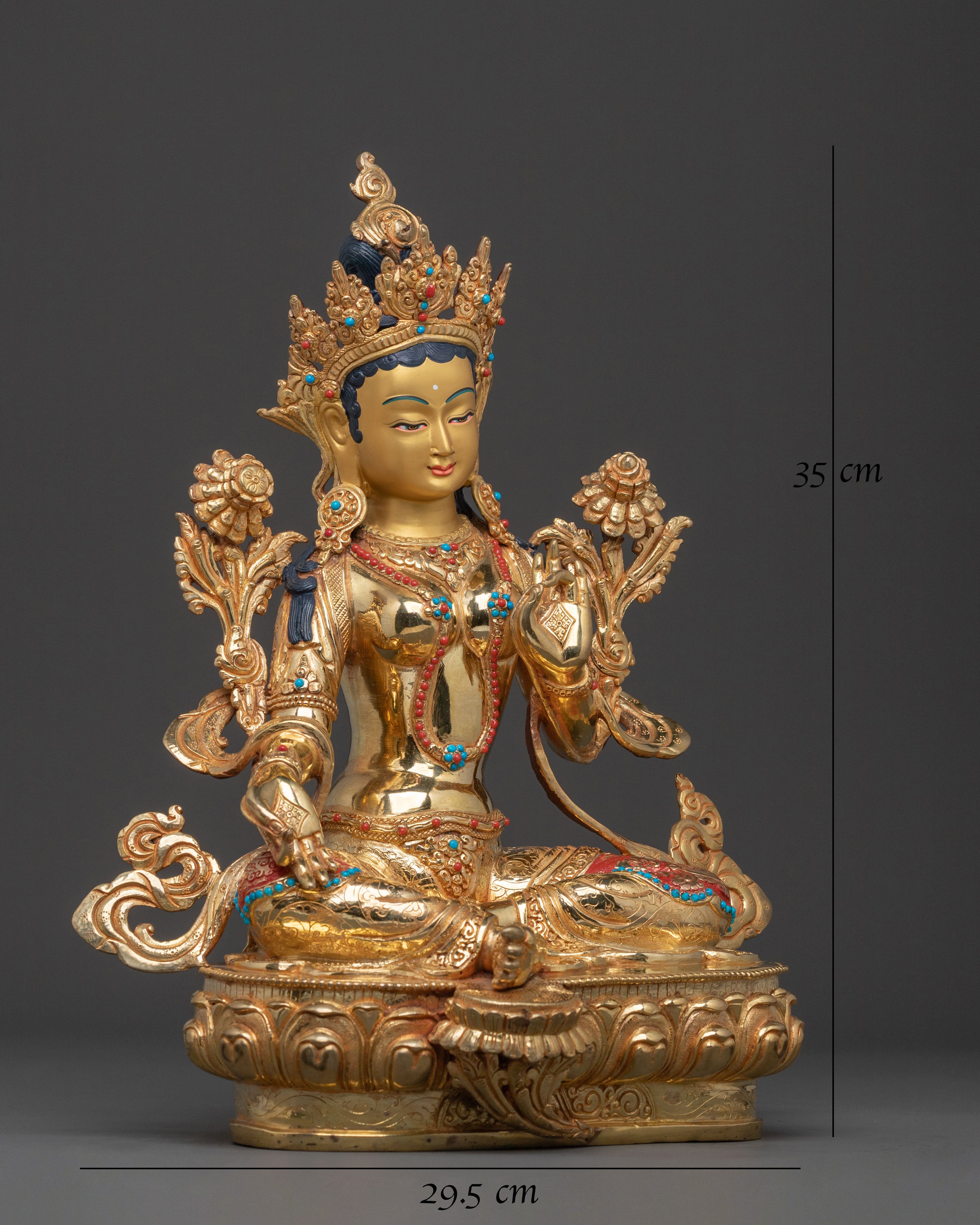 Green Tara Traditional Statue of Compassion