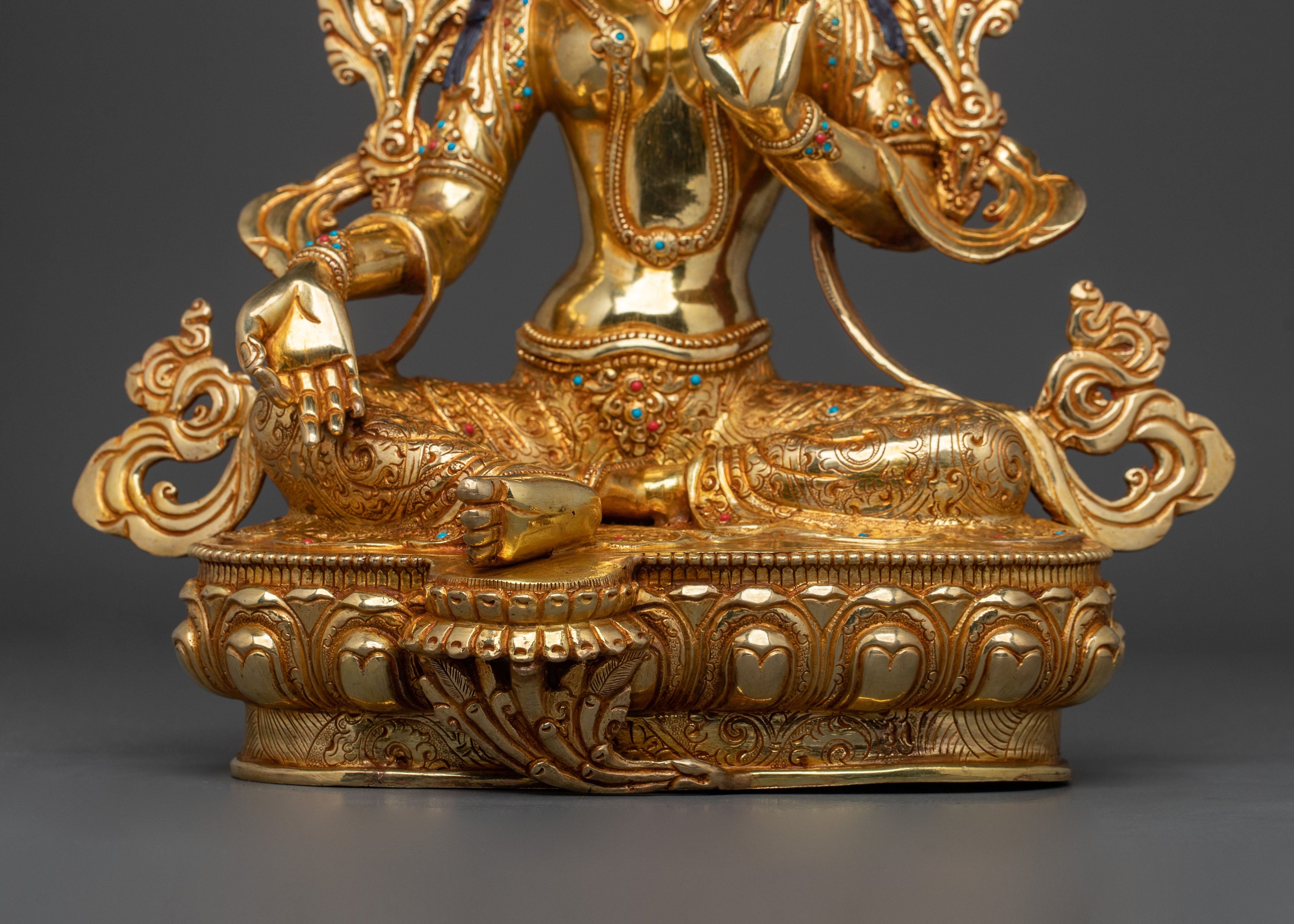 Green Tara Prayer Altar Statue | Goddess of Compassion