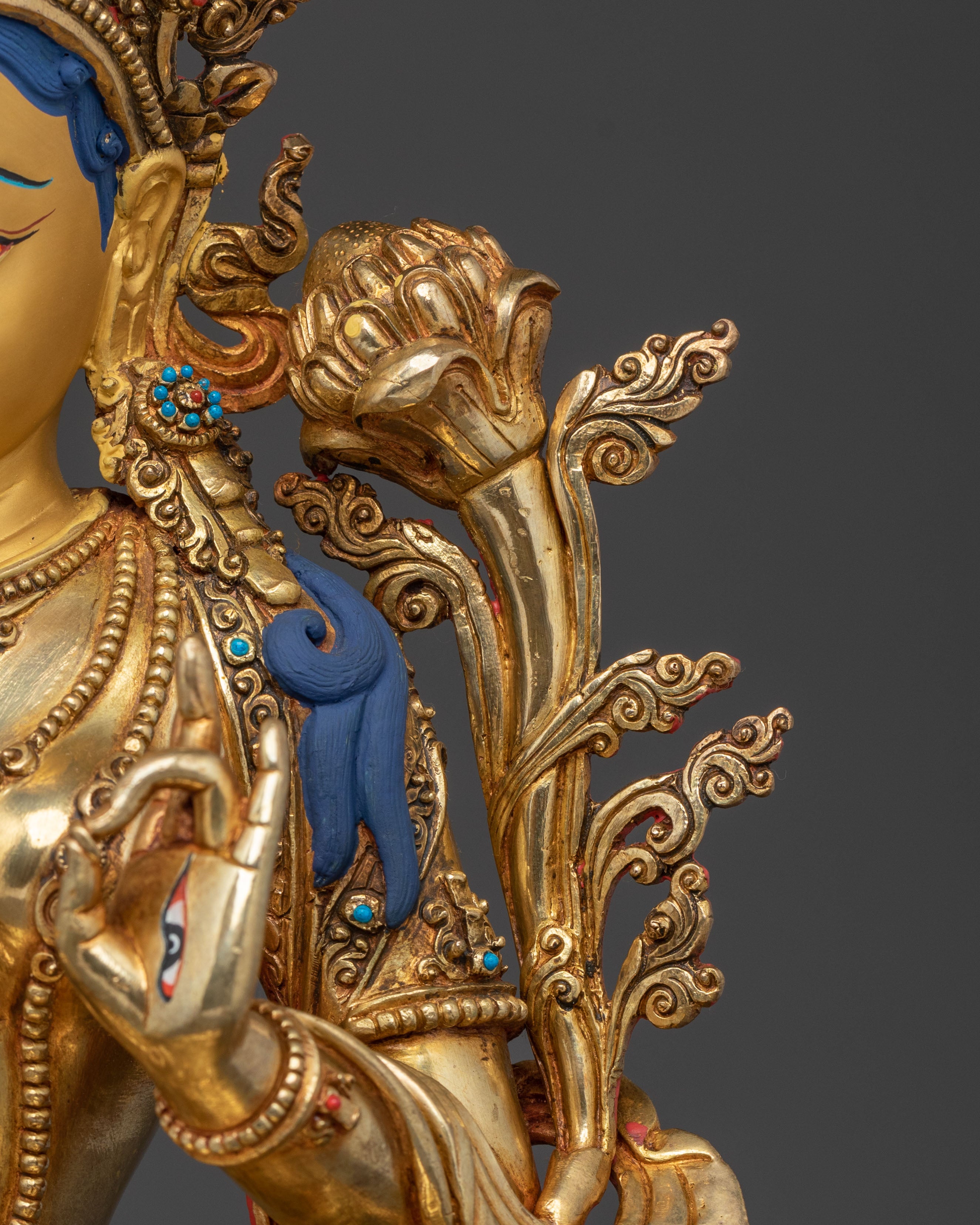 Handcrafted White Tara Statue | Altar Home Decor