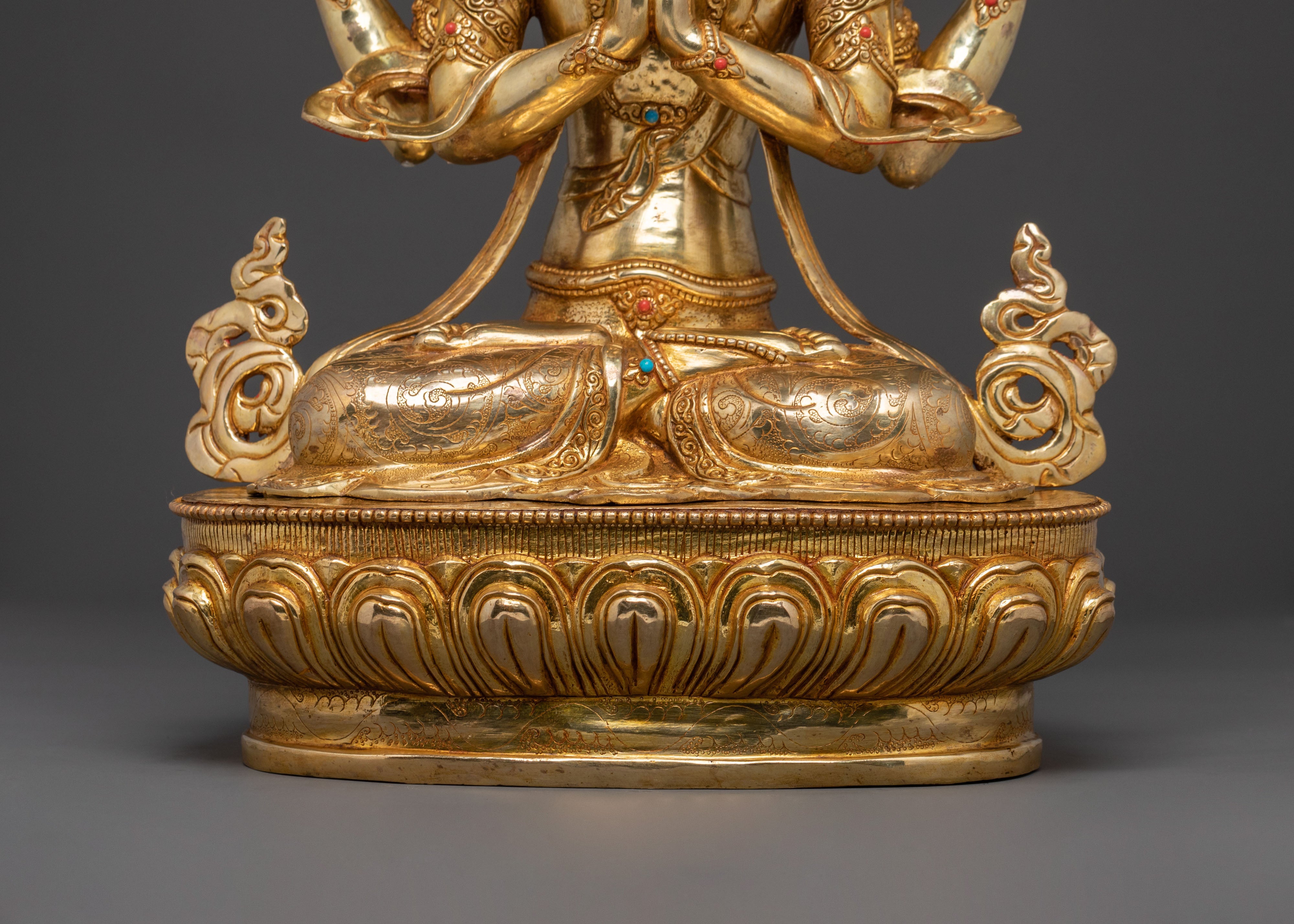 Bodhisattva Chenrezig Compassion Statue | Tibetan Buddhist Sacred Art
