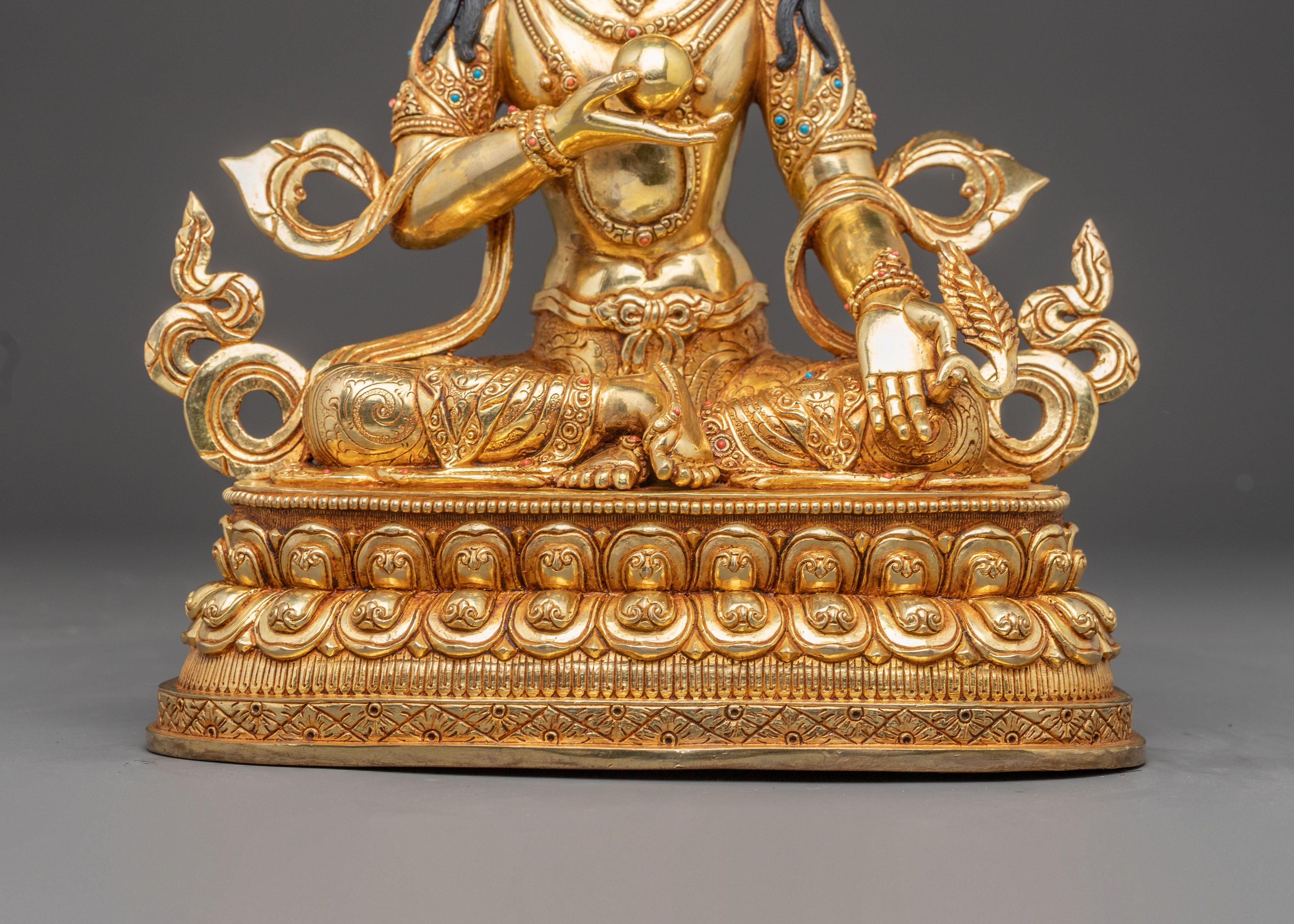 Golden Kshitigarbha Bodhisattva Statue | Guardian of the Earth and Beings