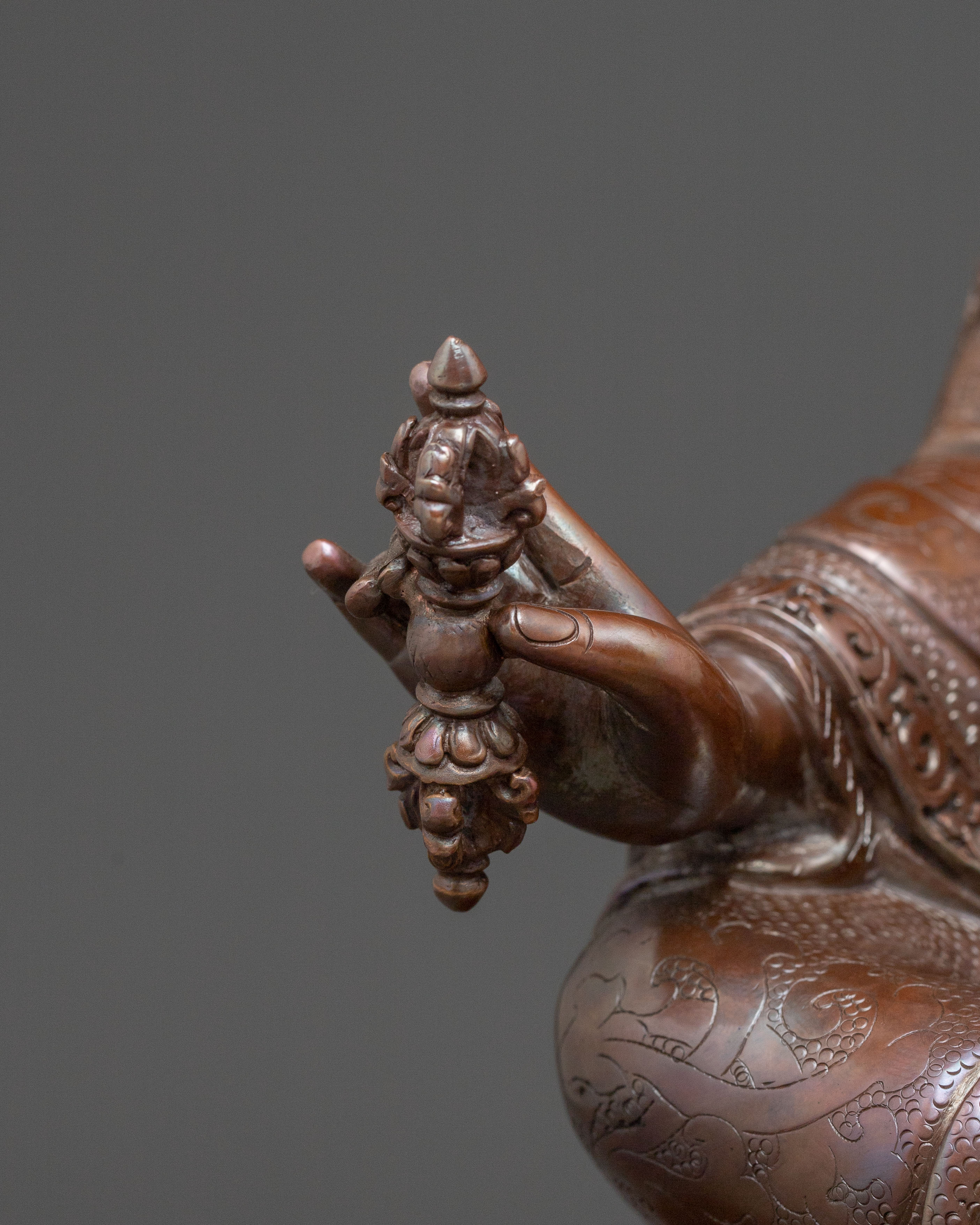 Guru Rinpoche Statue | Oxidized Copper Icon