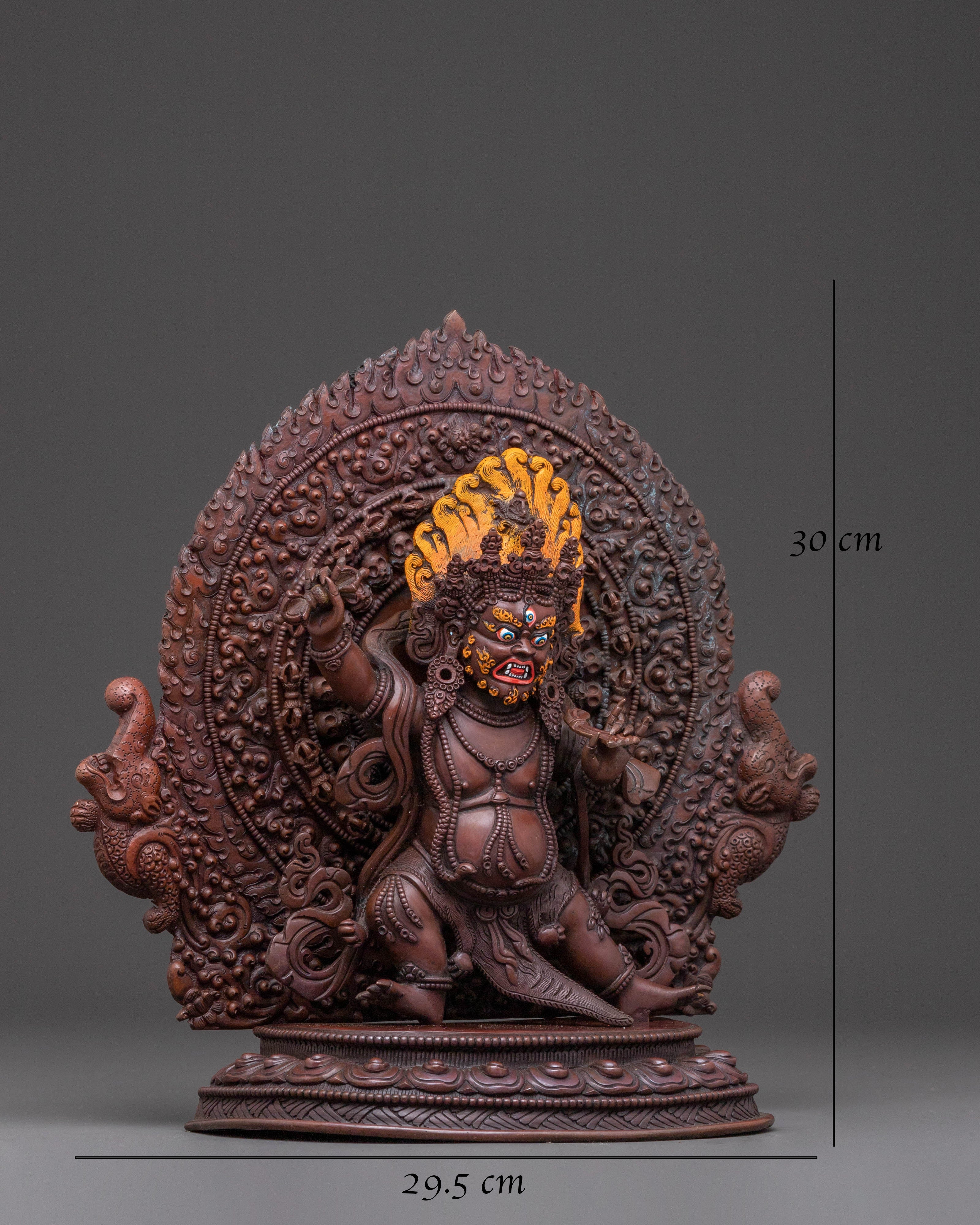 Vajrapani Blessing Statue – Oxidized Copper Artistry