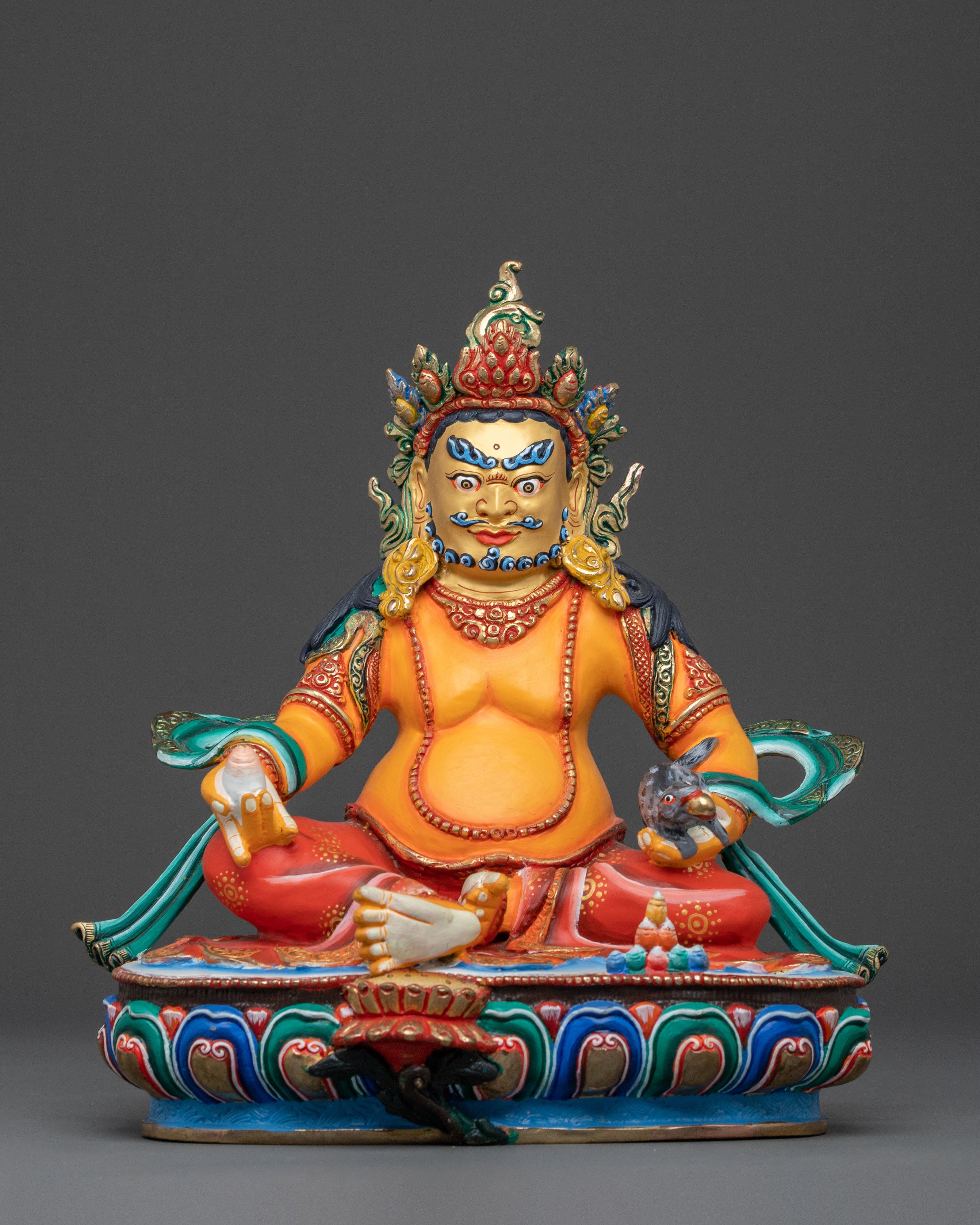 Wealth Deity Dzambhala Idol | Tibetan Buddhist Prosperity Statue